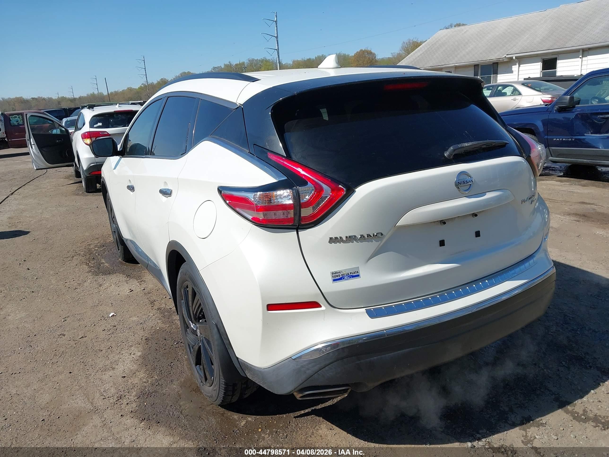 2017 Nissan Murano Platinum Белый vin: 5N1AZ2MH6HN178690