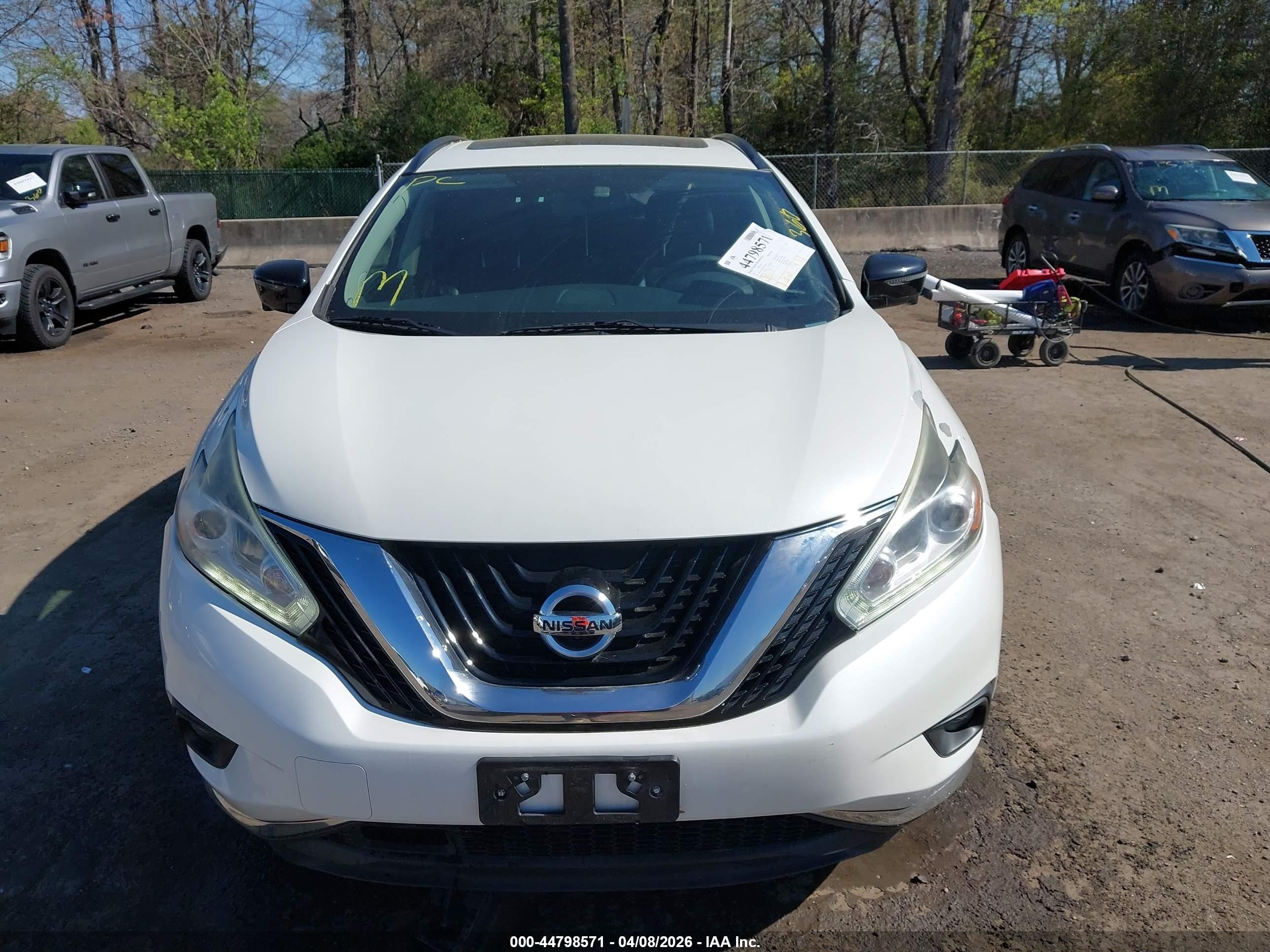 2017 Nissan Murano Platinum Белый vin: 5N1AZ2MH6HN178690