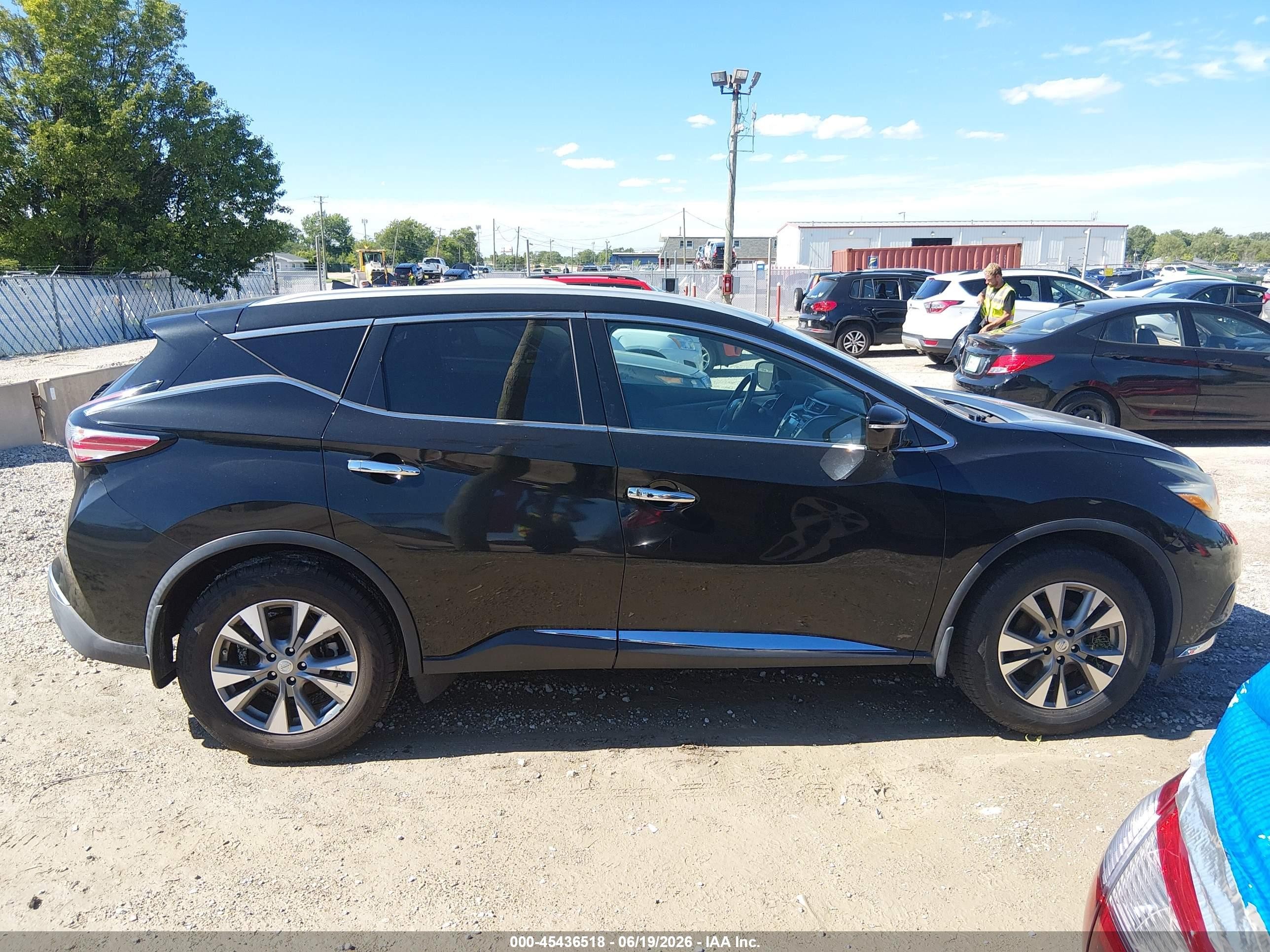 2015 Nissan Murano Sl Black vin: 5N1AZ2MH7FN214271