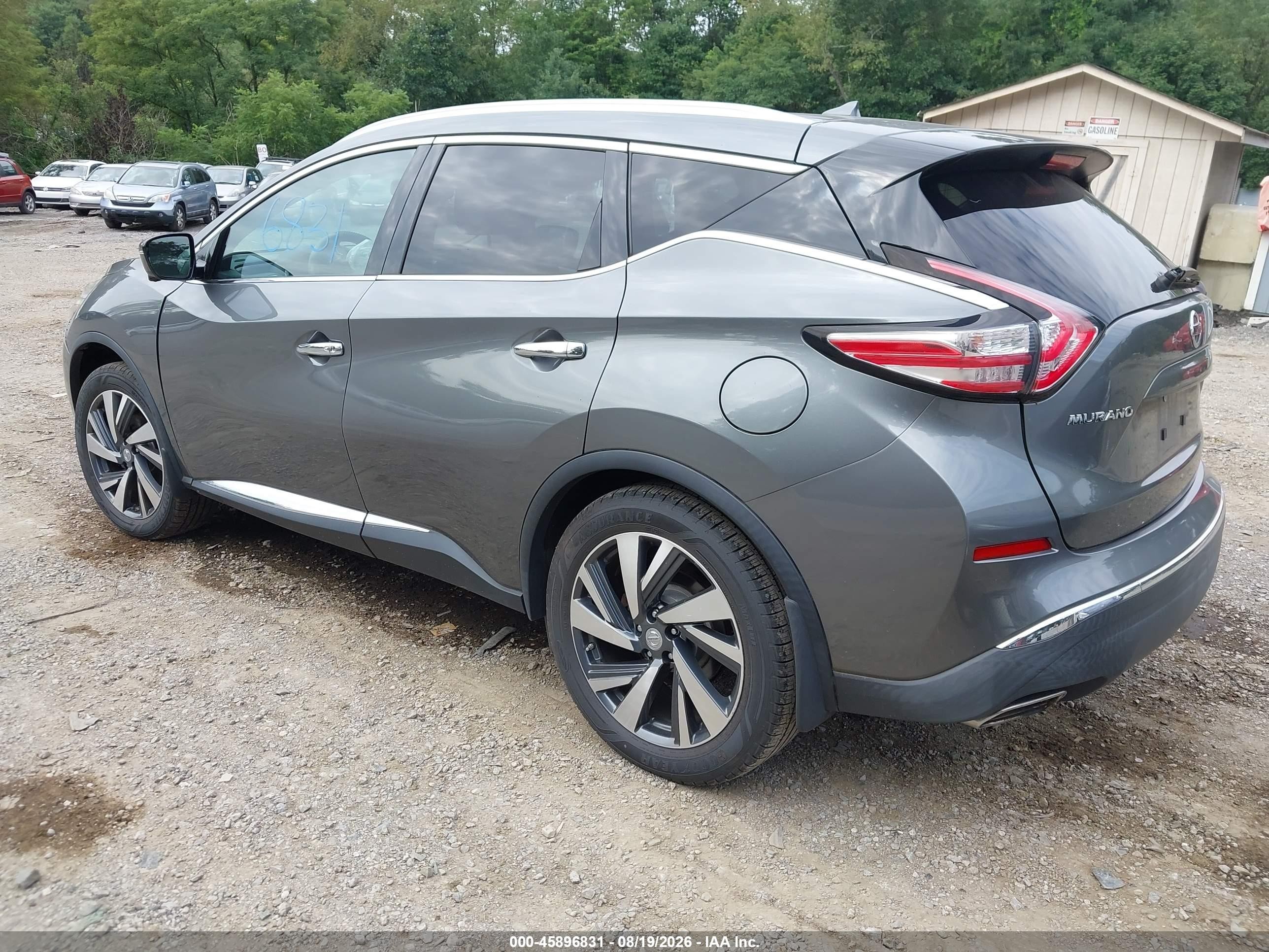 2015 Nissan Murano Platinum Серый vin: 5N1AZ2MH7FN217168