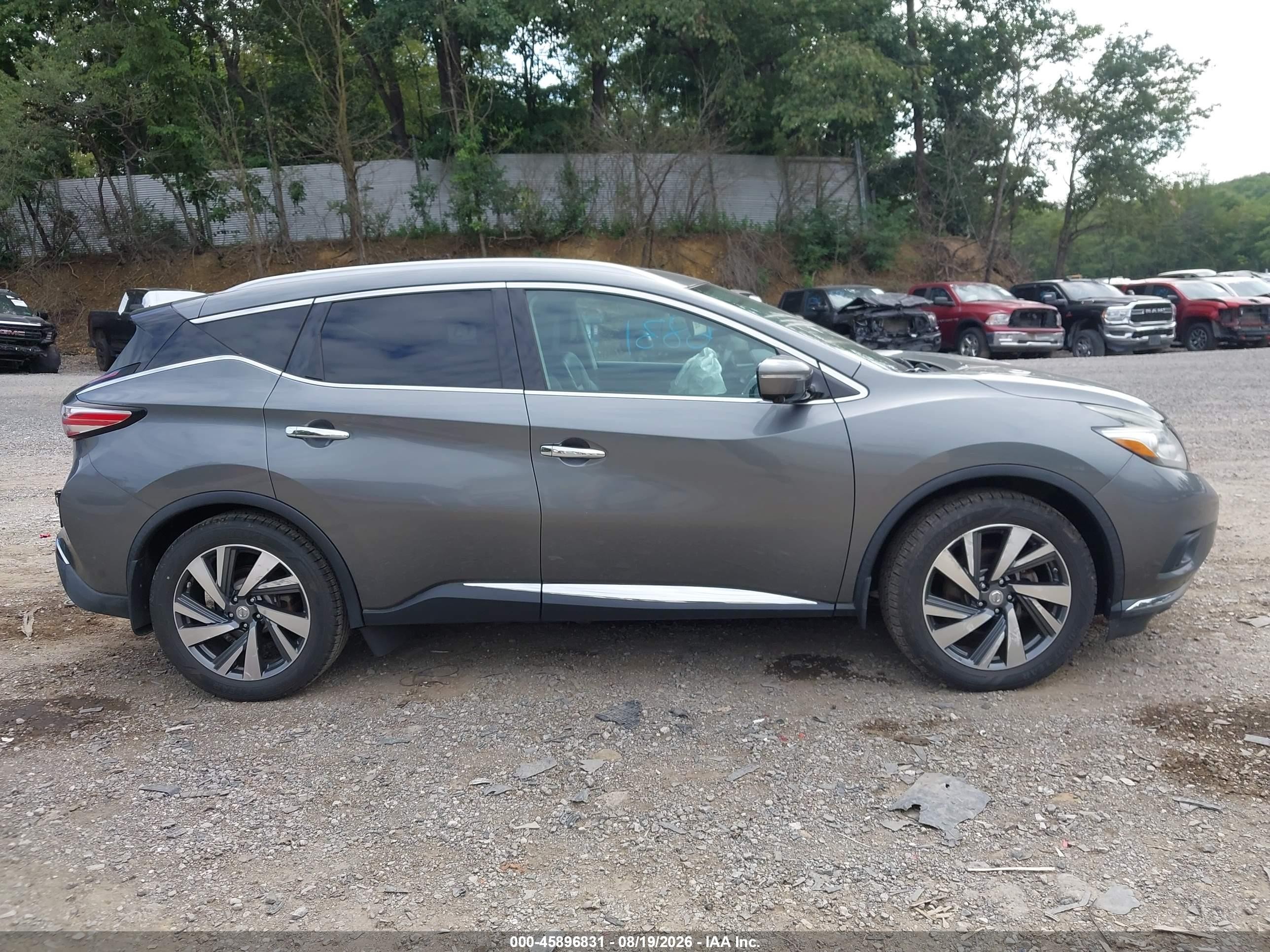 2015 Nissan Murano Platinum Серый vin: 5N1AZ2MH7FN217168