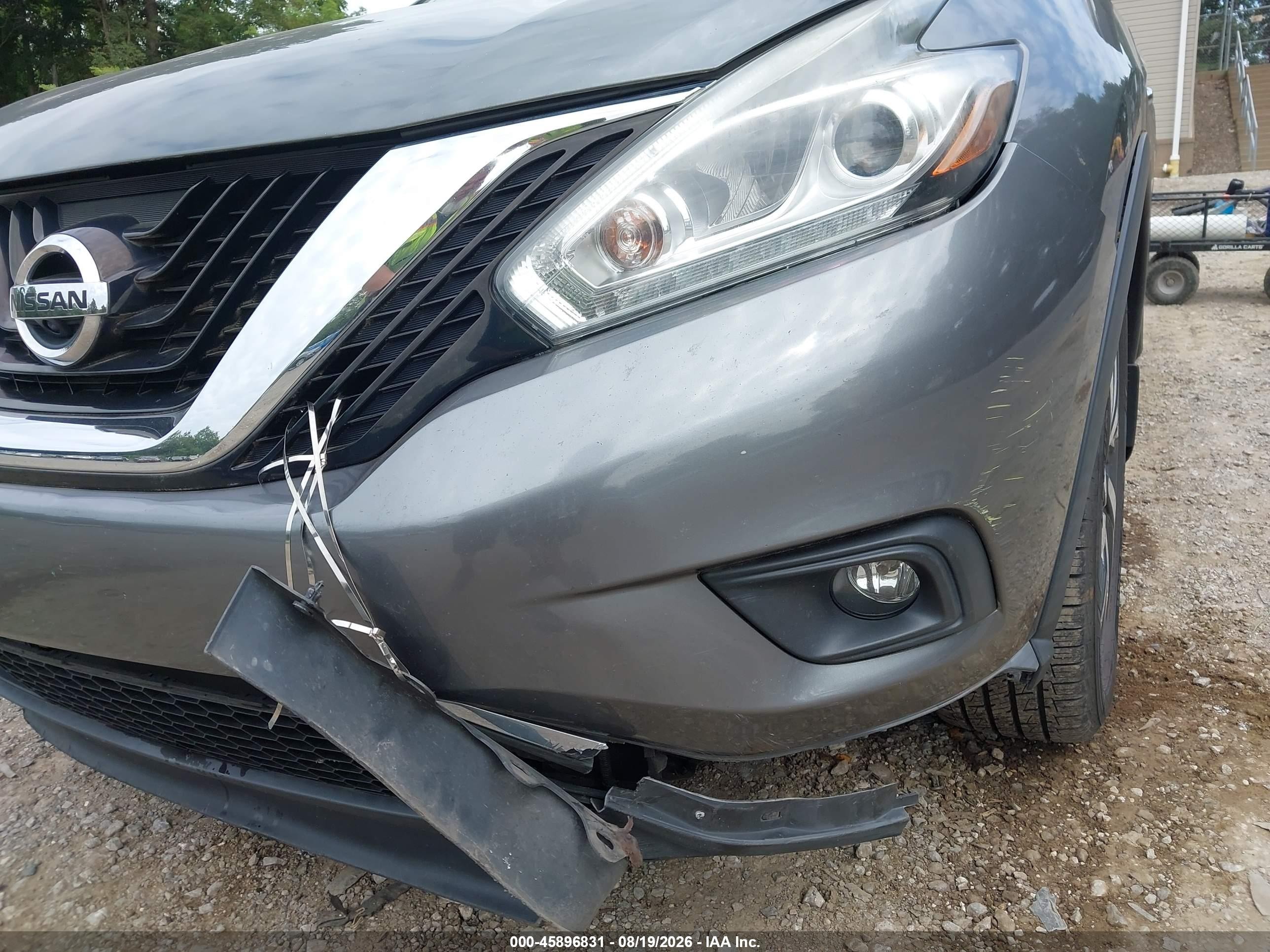 2015 Nissan Murano Platinum Серый vin: 5N1AZ2MH7FN217168