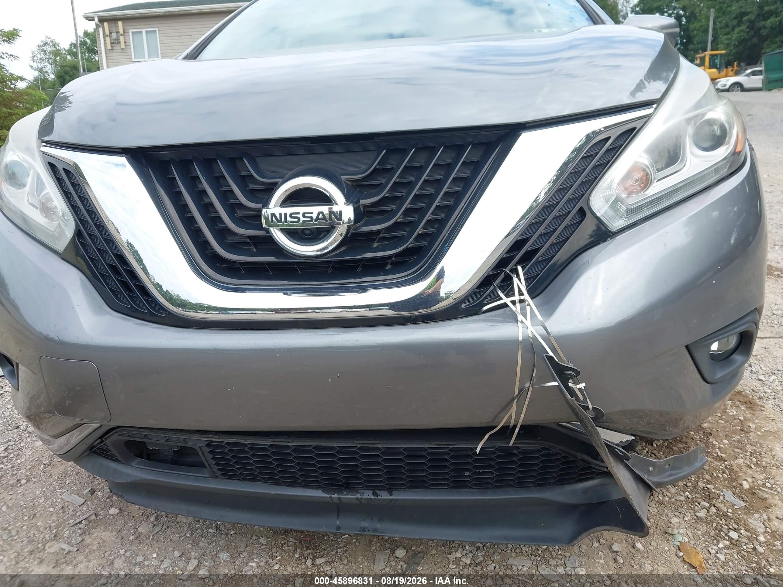 2015 Nissan Murano Platinum Серый vin: 5N1AZ2MH7FN217168
