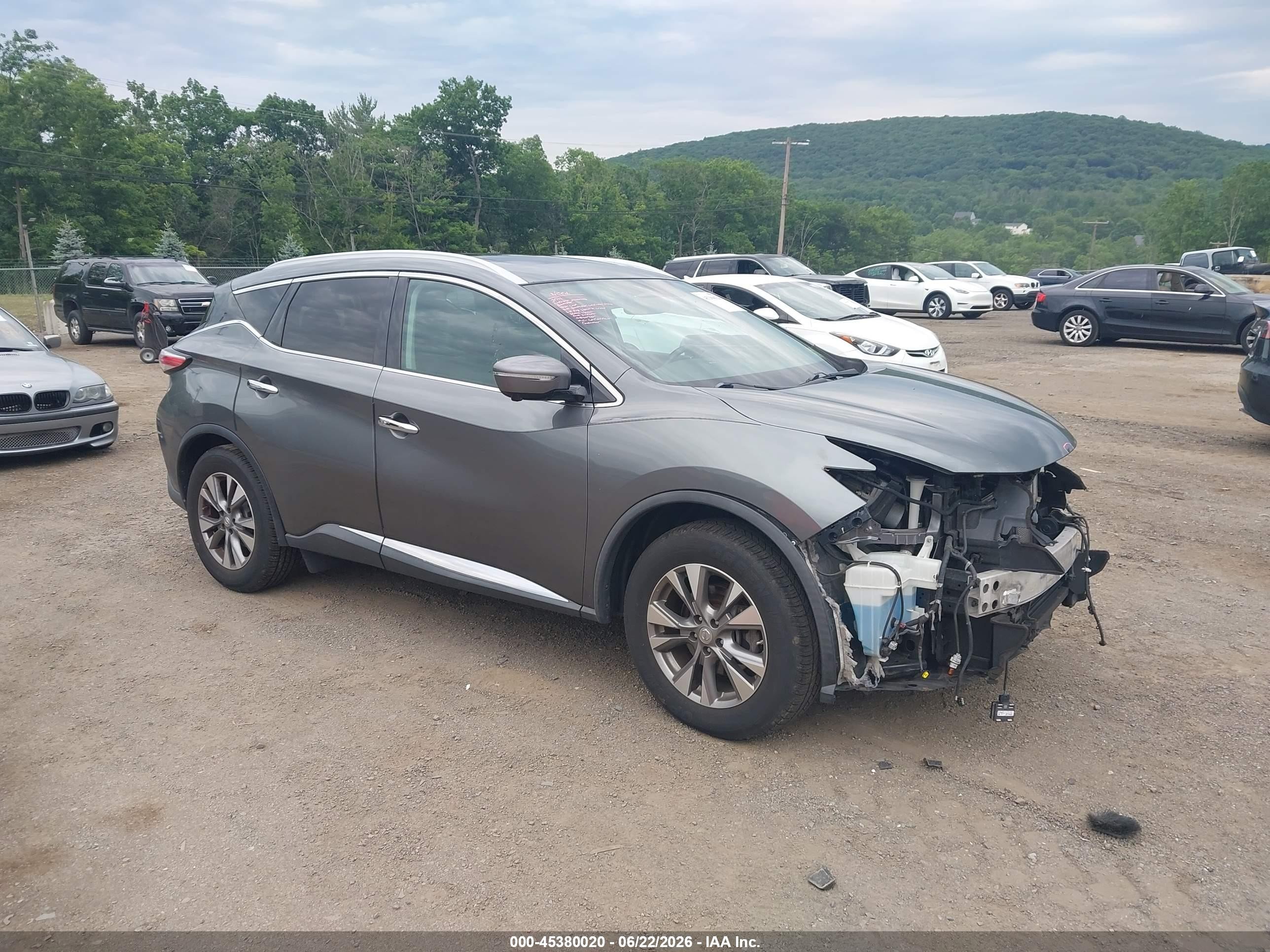 2015 Nissan Murano Sl Gray vin: 5N1AZ2MH7FN220765
