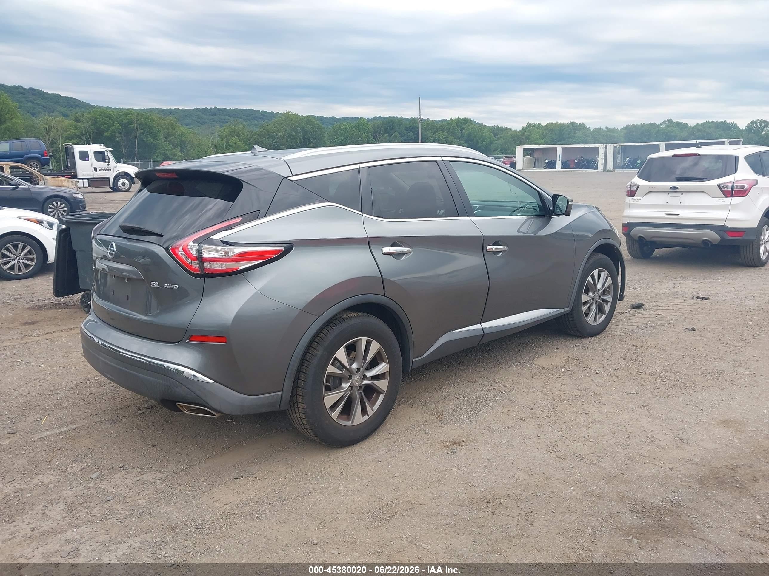 2015 Nissan Murano Sl Gray vin: 5N1AZ2MH7FN220765