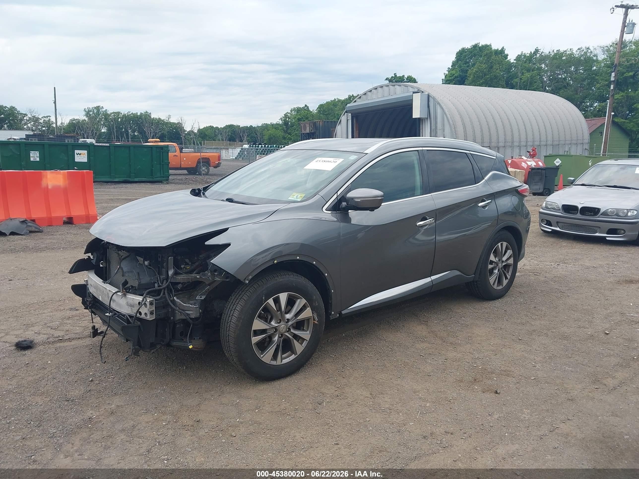 2015 Nissan Murano Sl Gray vin: 5N1AZ2MH7FN220765