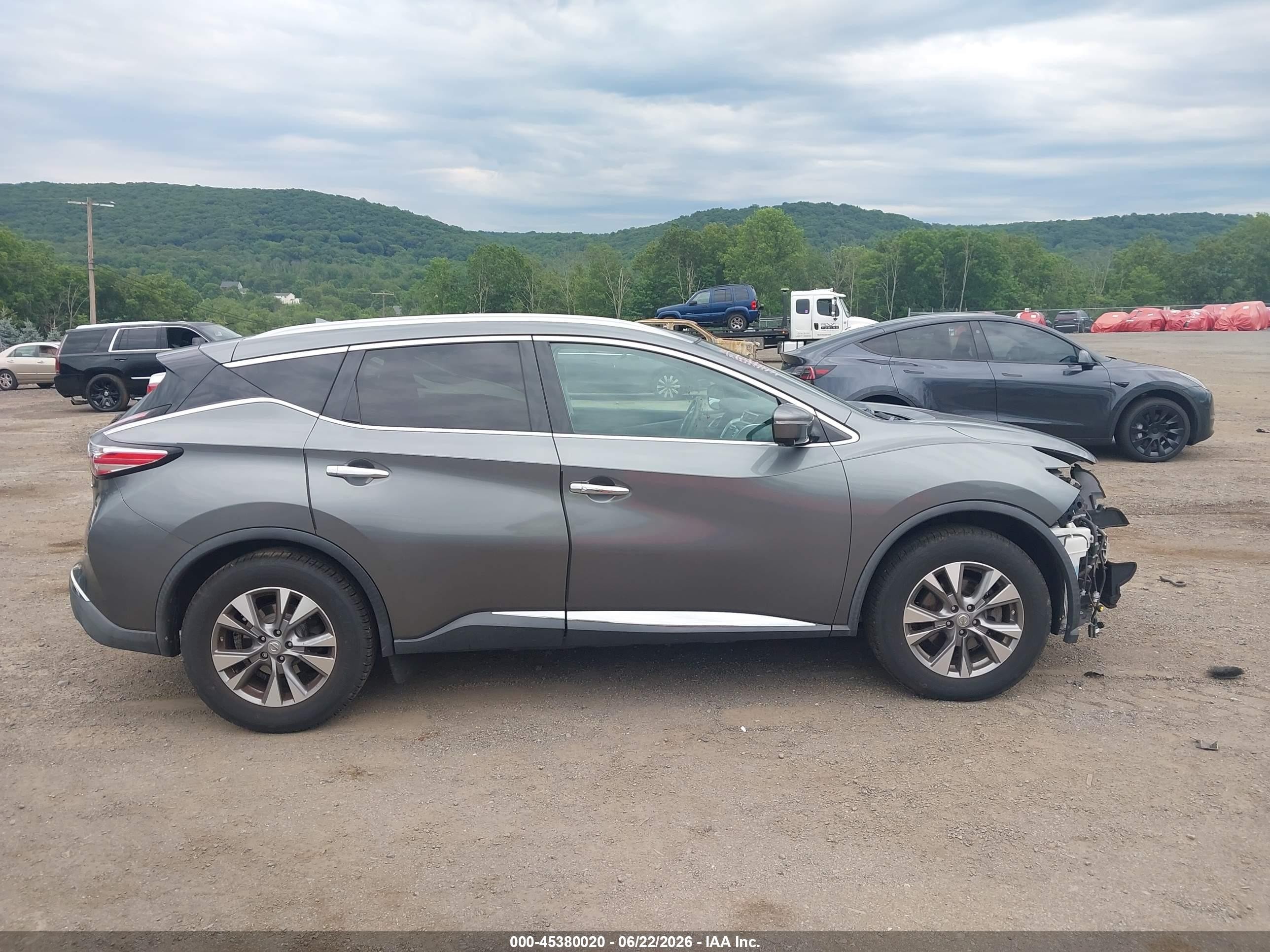 2015 Nissan Murano Sl Gray vin: 5N1AZ2MH7FN220765