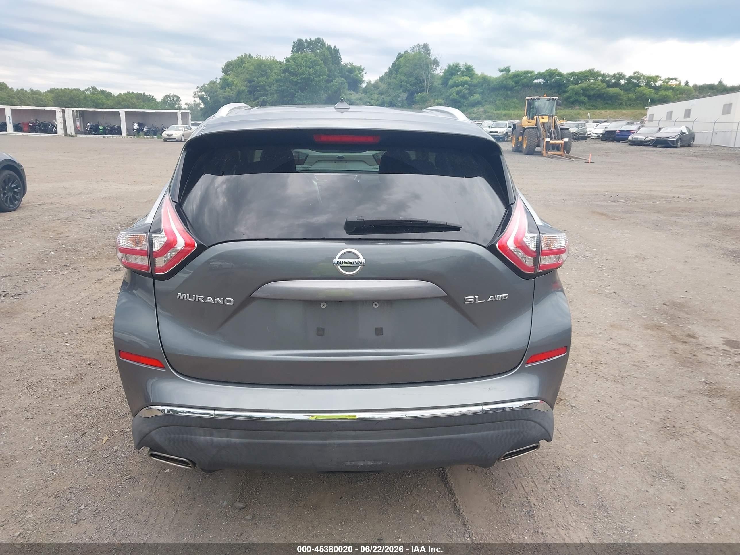 2015 Nissan Murano Sl Gray vin: 5N1AZ2MH7FN220765