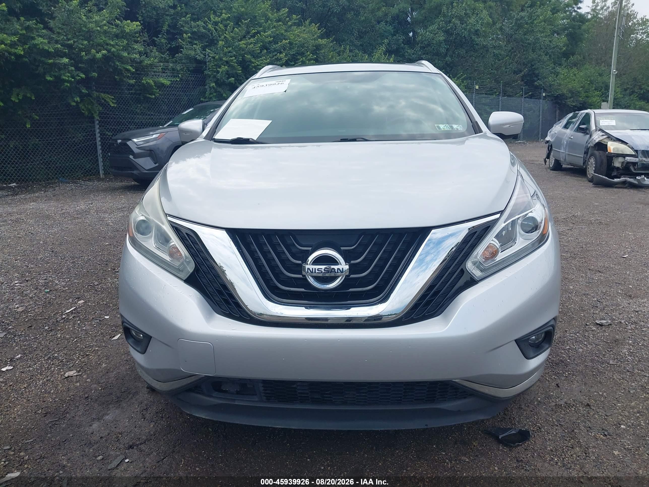 2015 Nissan Murano Platinum Silver vin: 5N1AZ2MH7FN233371