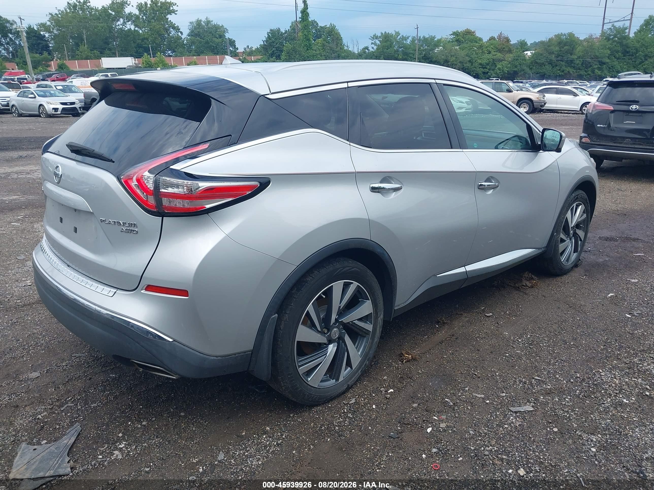 2015 Nissan Murano Platinum Silver vin: 5N1AZ2MH7FN233371