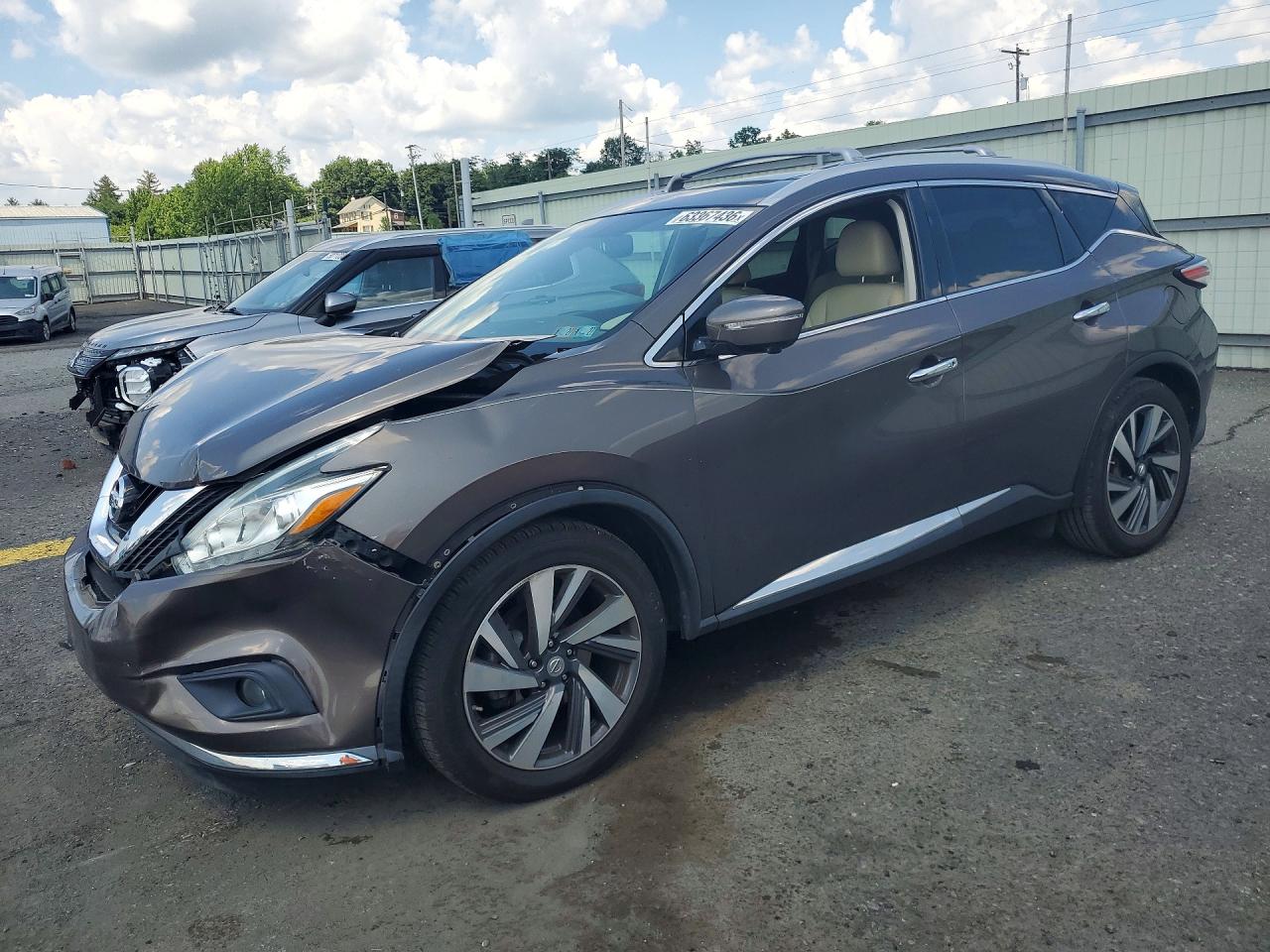 2015 Nissan Murano Platinum Gray vin: 5N1AZ2MH7FN234147