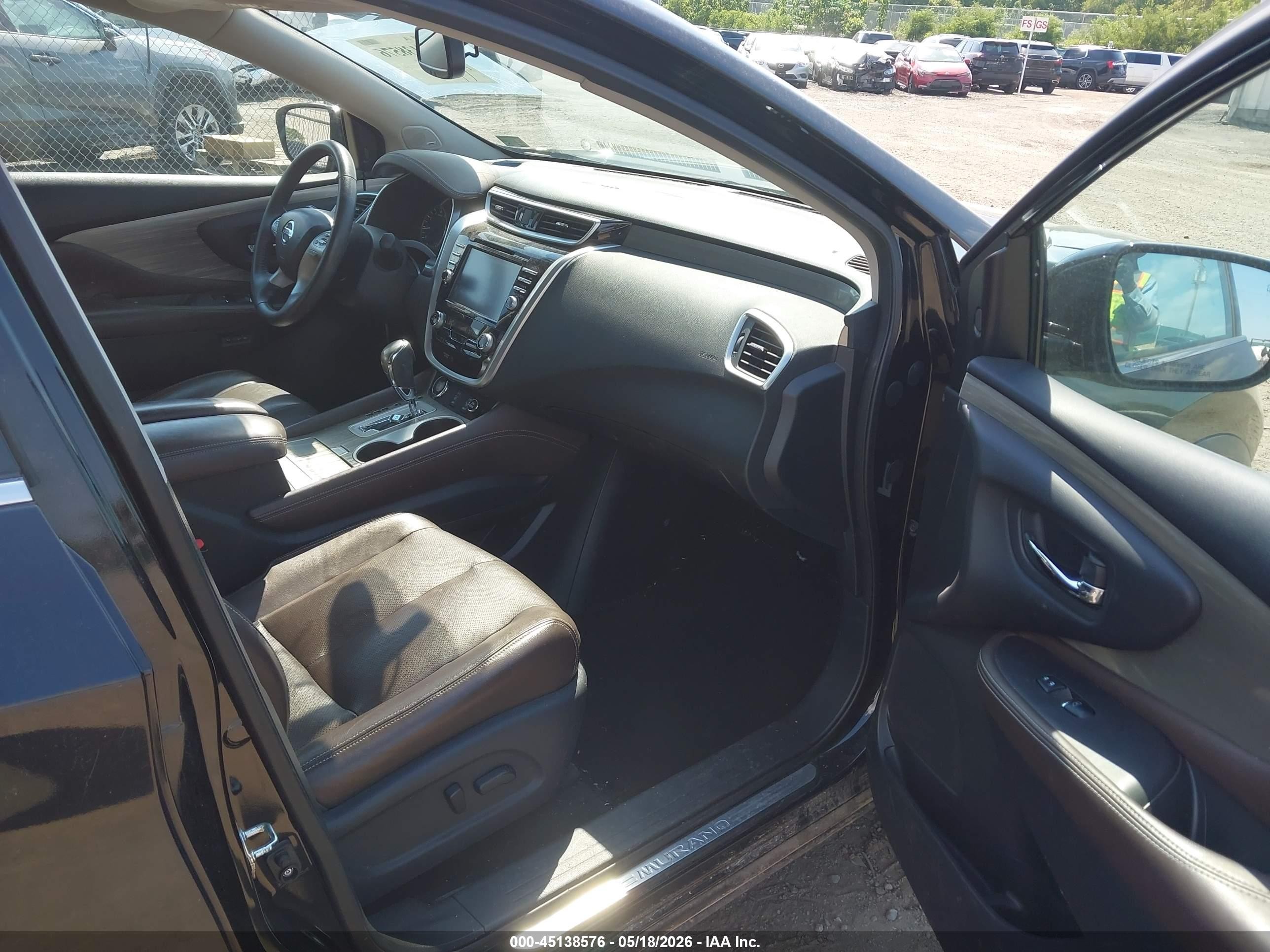 2015 Nissan Murano Sl Black vin: 5N1AZ2MH7FN234181