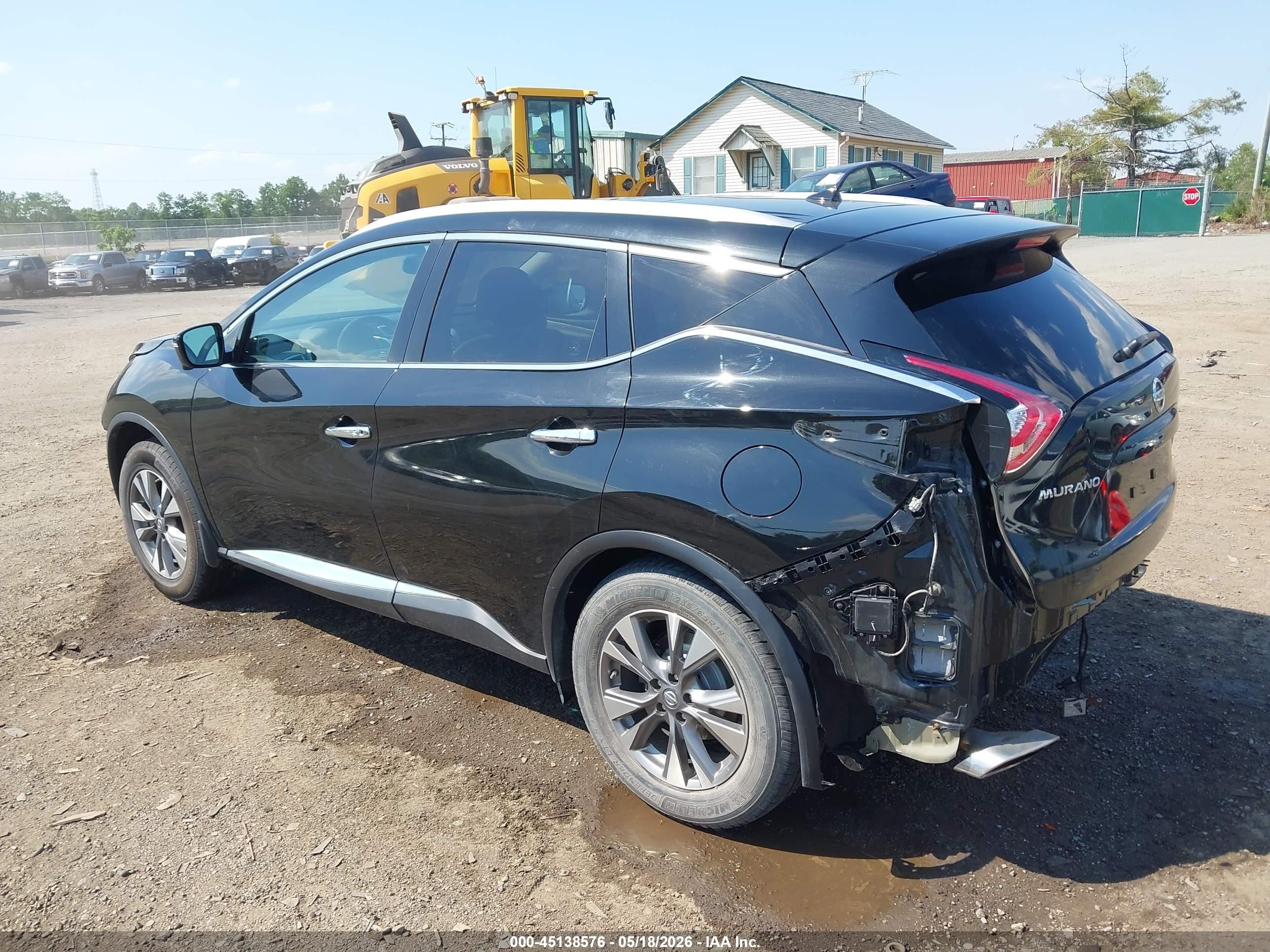 2015 Nissan Murano Sl Black vin: 5N1AZ2MH7FN234181