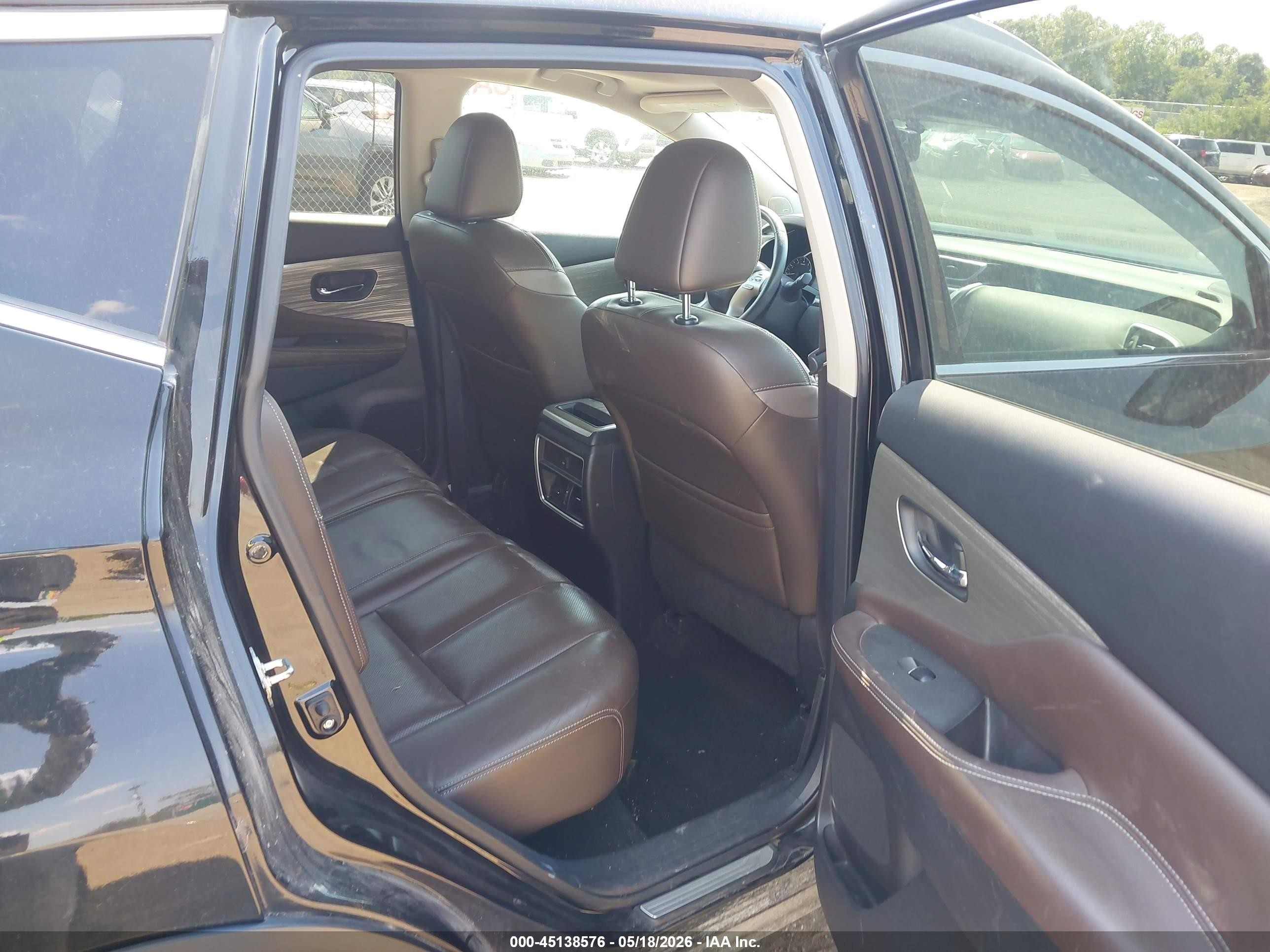 2015 Nissan Murano Sl Black vin: 5N1AZ2MH7FN234181