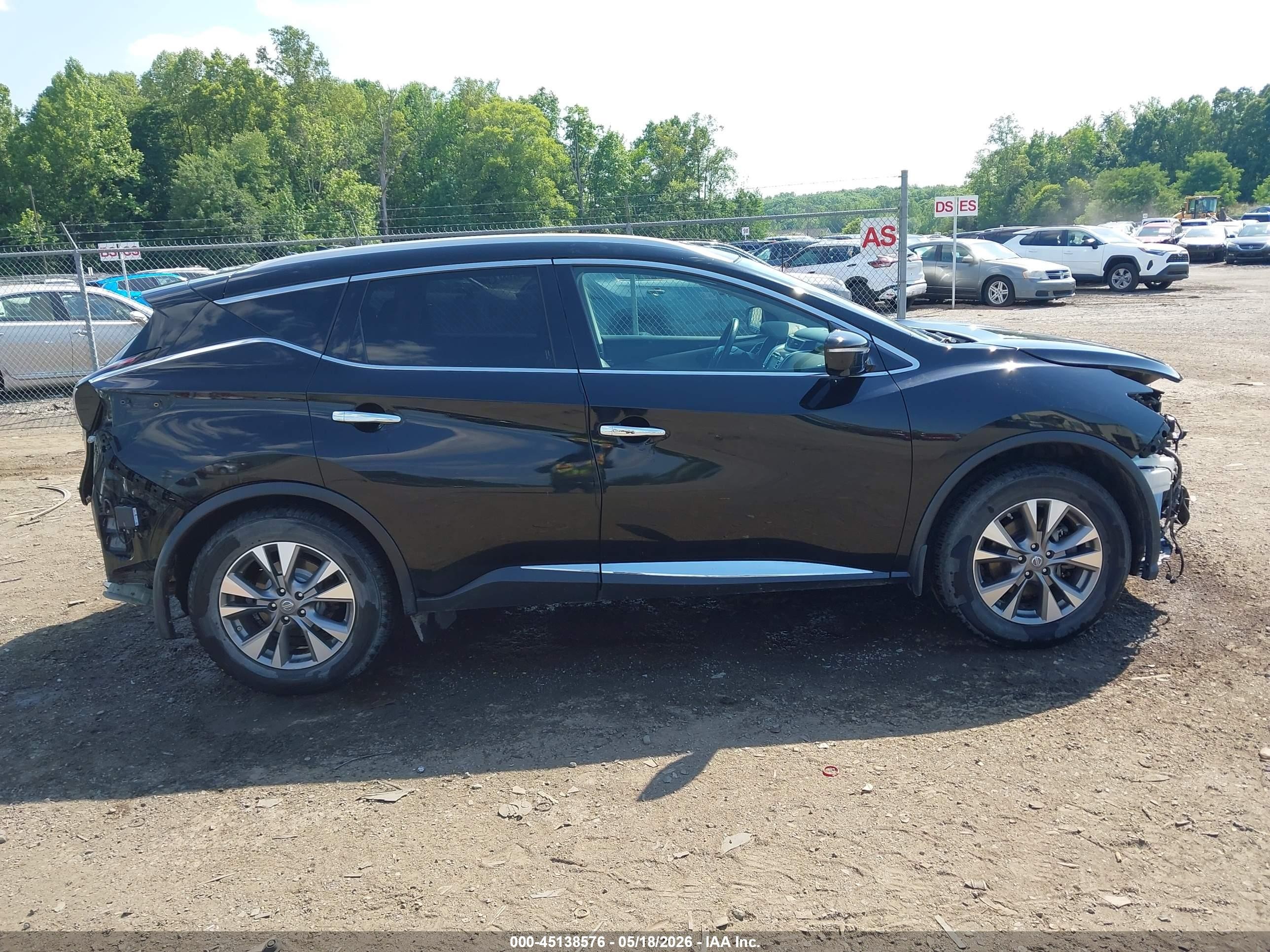 2015 Nissan Murano Sl Black vin: 5N1AZ2MH7FN234181