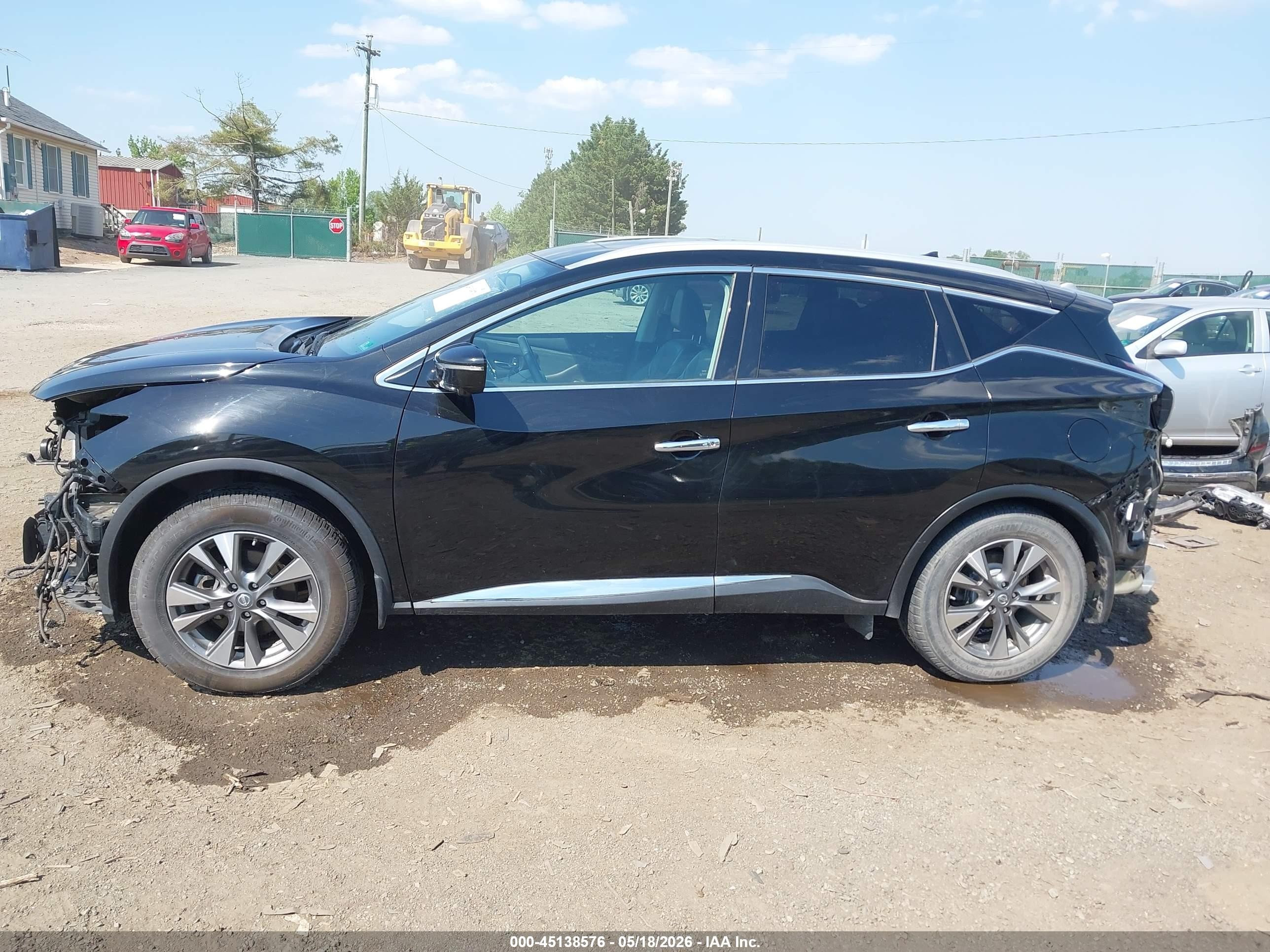 2015 Nissan Murano Sl Black vin: 5N1AZ2MH7FN234181