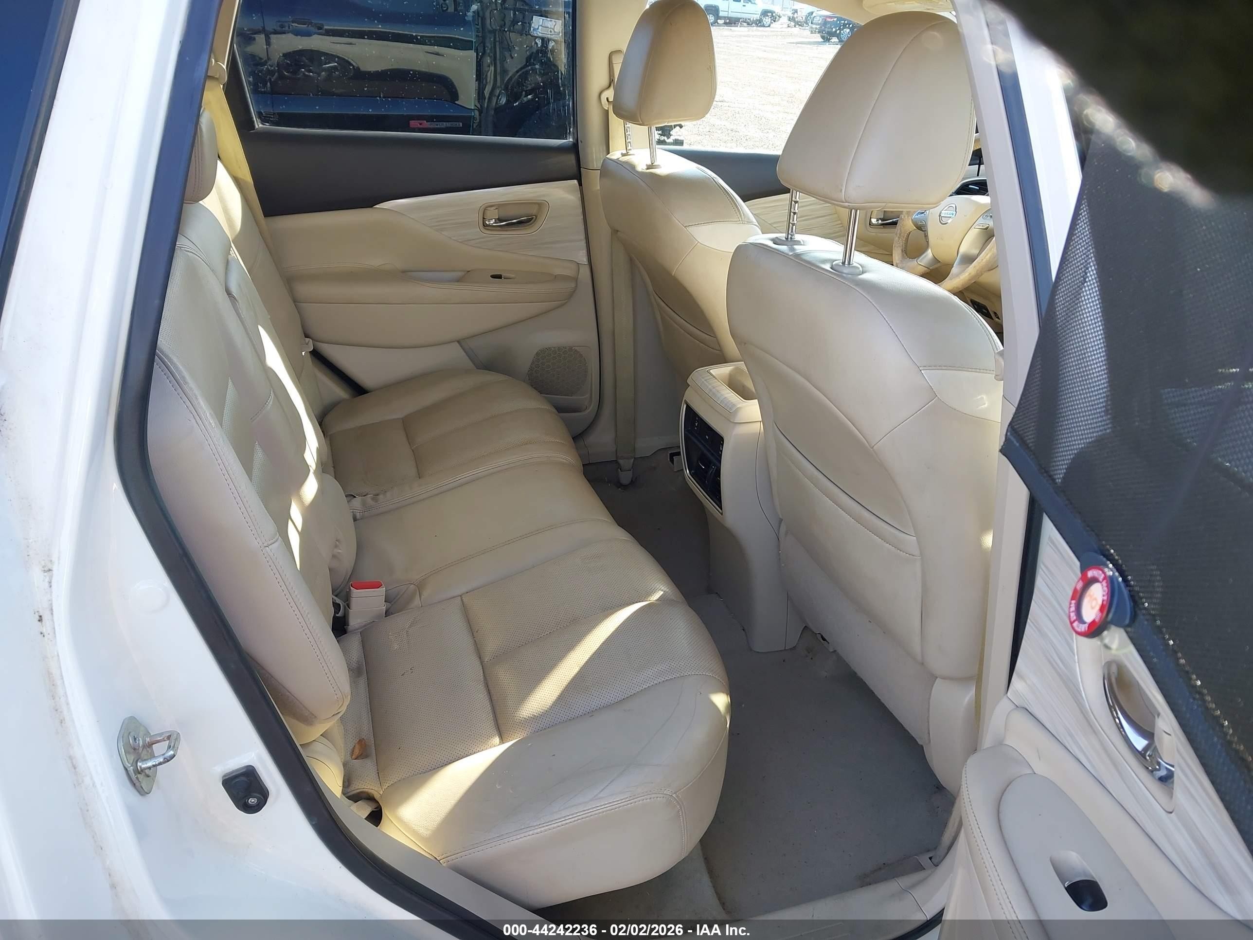 2015 Nissan Murano Platinum White vin: 5N1AZ2MH7FN235864