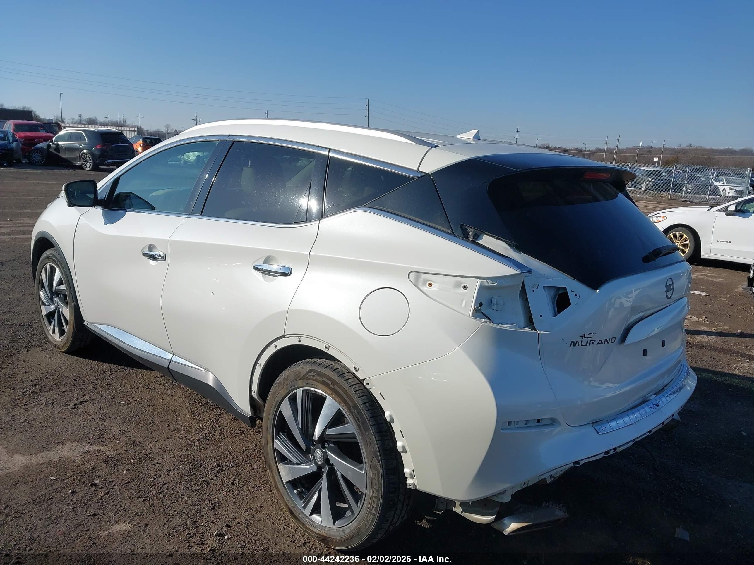 2015 Nissan Murano Platinum White vin: 5N1AZ2MH7FN235864