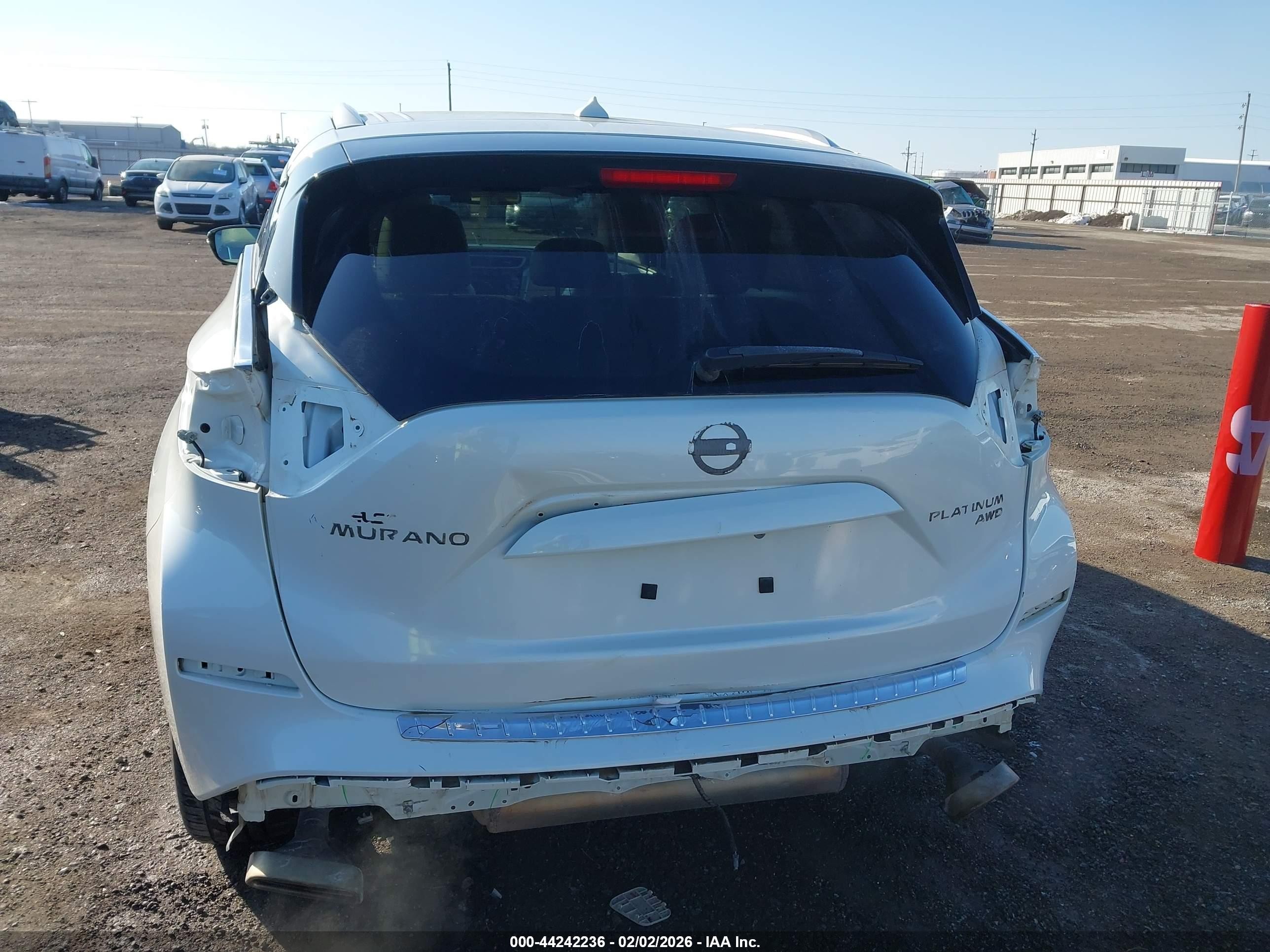 2015 Nissan Murano Platinum White vin: 5N1AZ2MH7FN235864