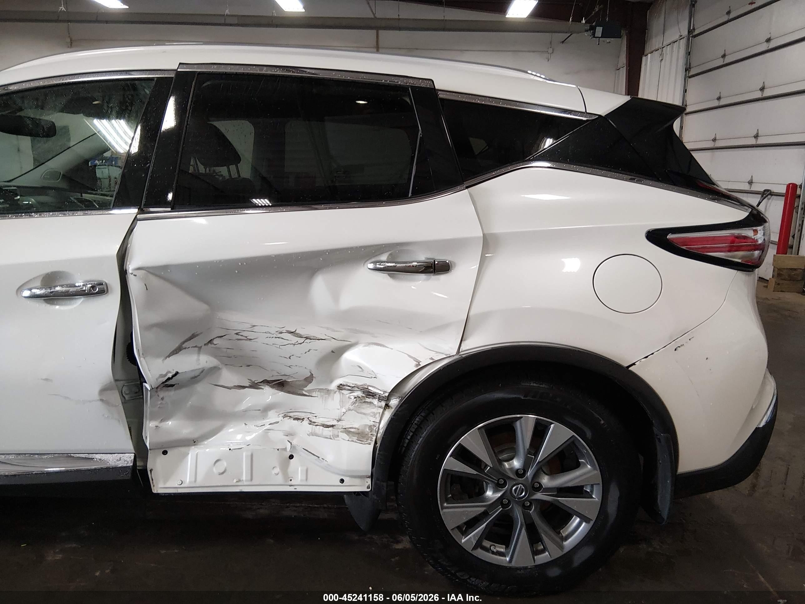 2015 Nissan Murano Sl Белый vin: 5N1AZ2MH7FN261736