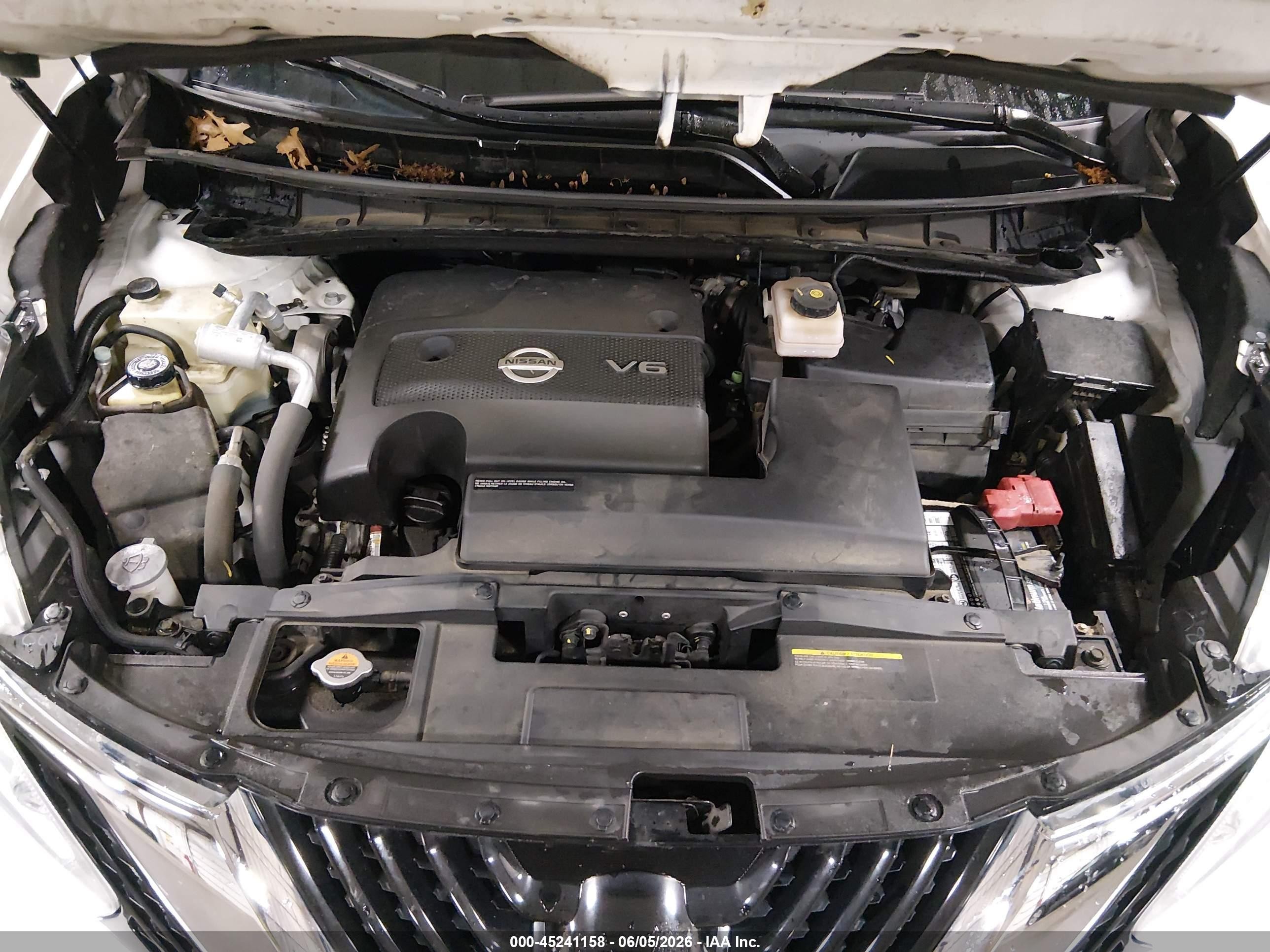 2015 Nissan Murano Sl Белый vin: 5N1AZ2MH7FN261736
