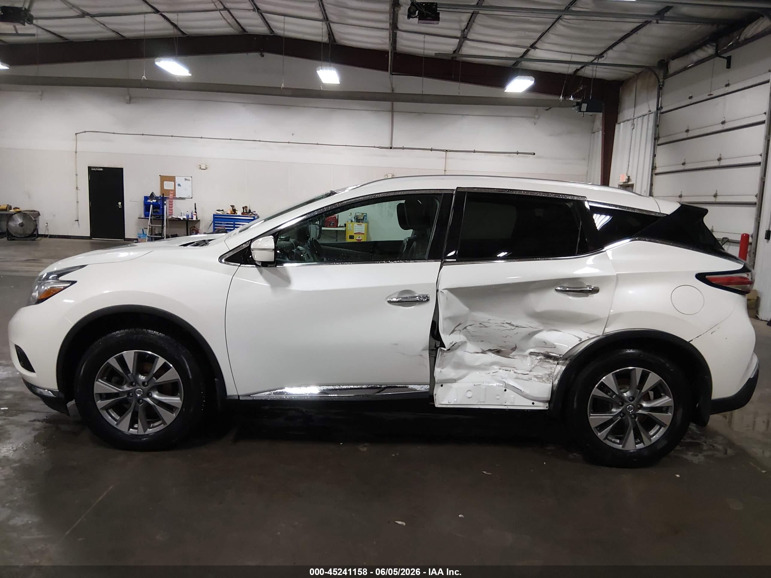 2015 Nissan Murano Sl Белый vin: 5N1AZ2MH7FN261736