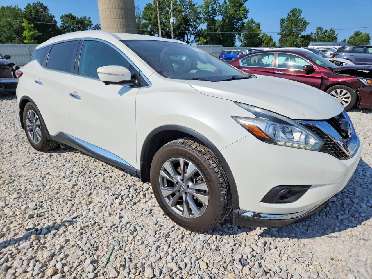 2015 Nissan Murano Sl White vin: 5N1AZ2MH7FN263695