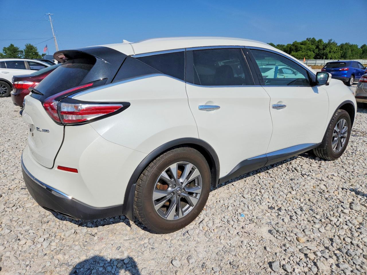2015 Nissan Murano Sl White vin: 5N1AZ2MH7FN263695