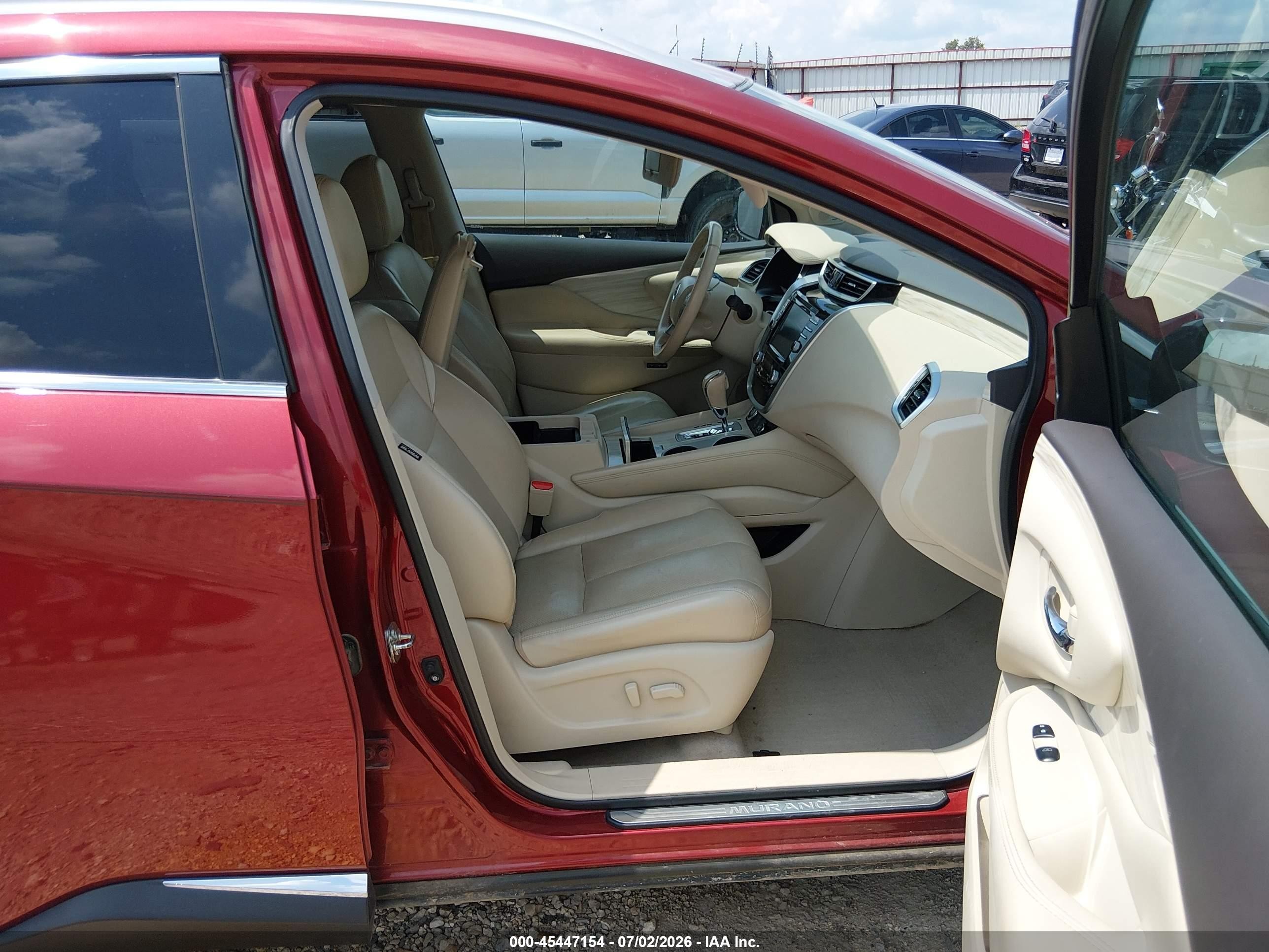 2015 Nissan Murano Sl Burgundy vin: 5N1AZ2MH7FN265284