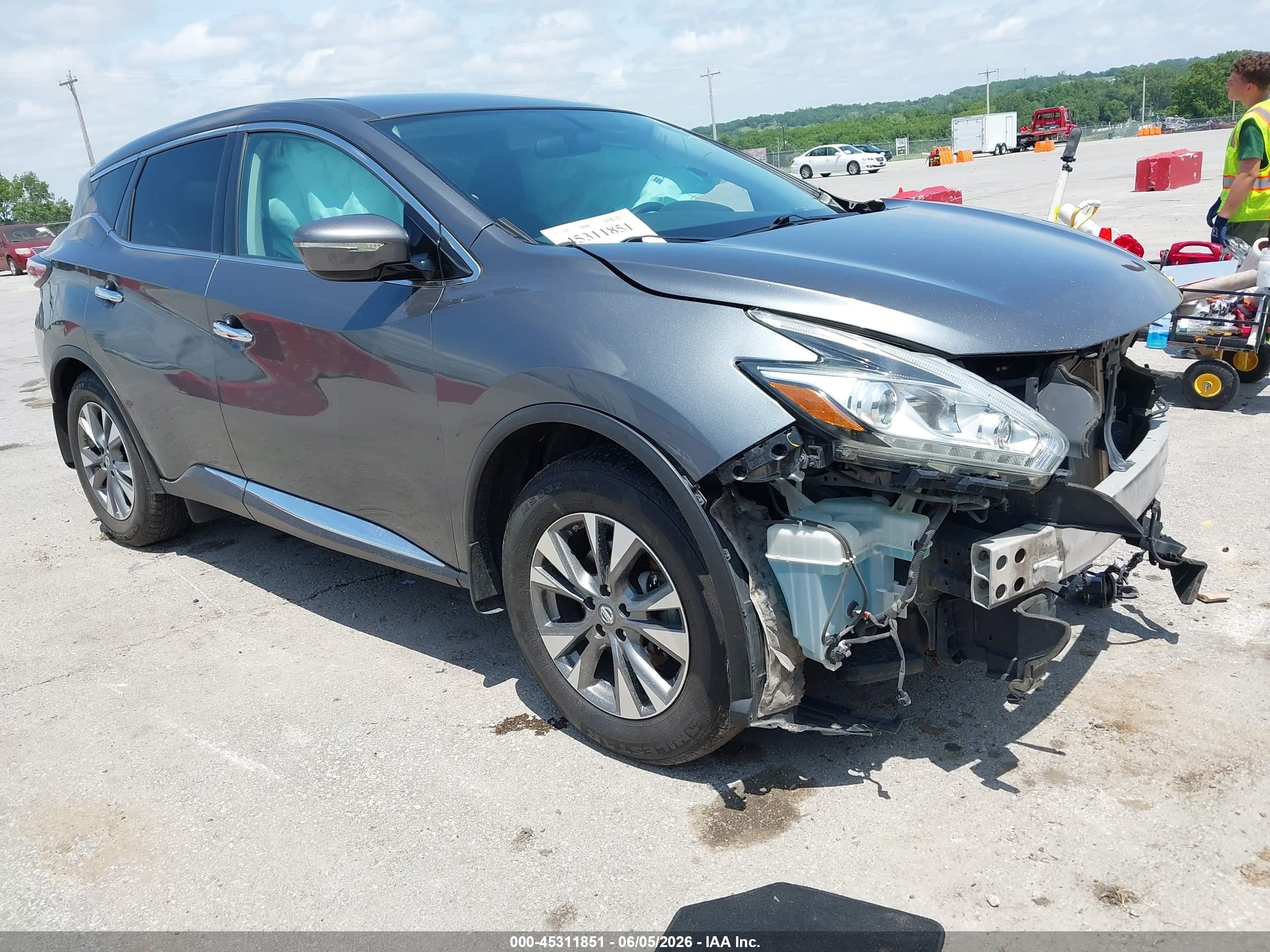 2015 Nissan Murano S Gray vin: 5N1AZ2MH7FN275247