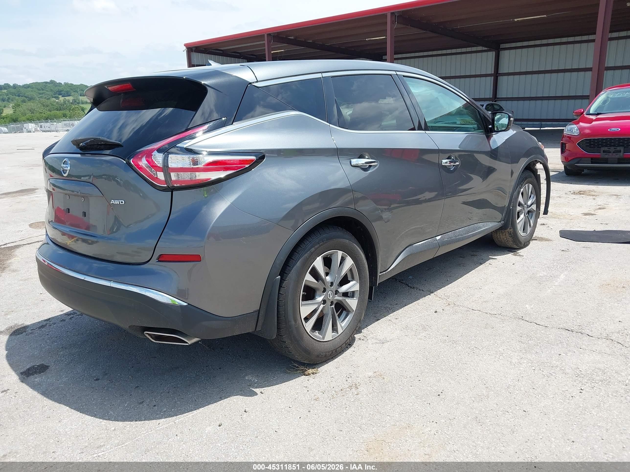 2015 Nissan Murano S Gray vin: 5N1AZ2MH7FN275247