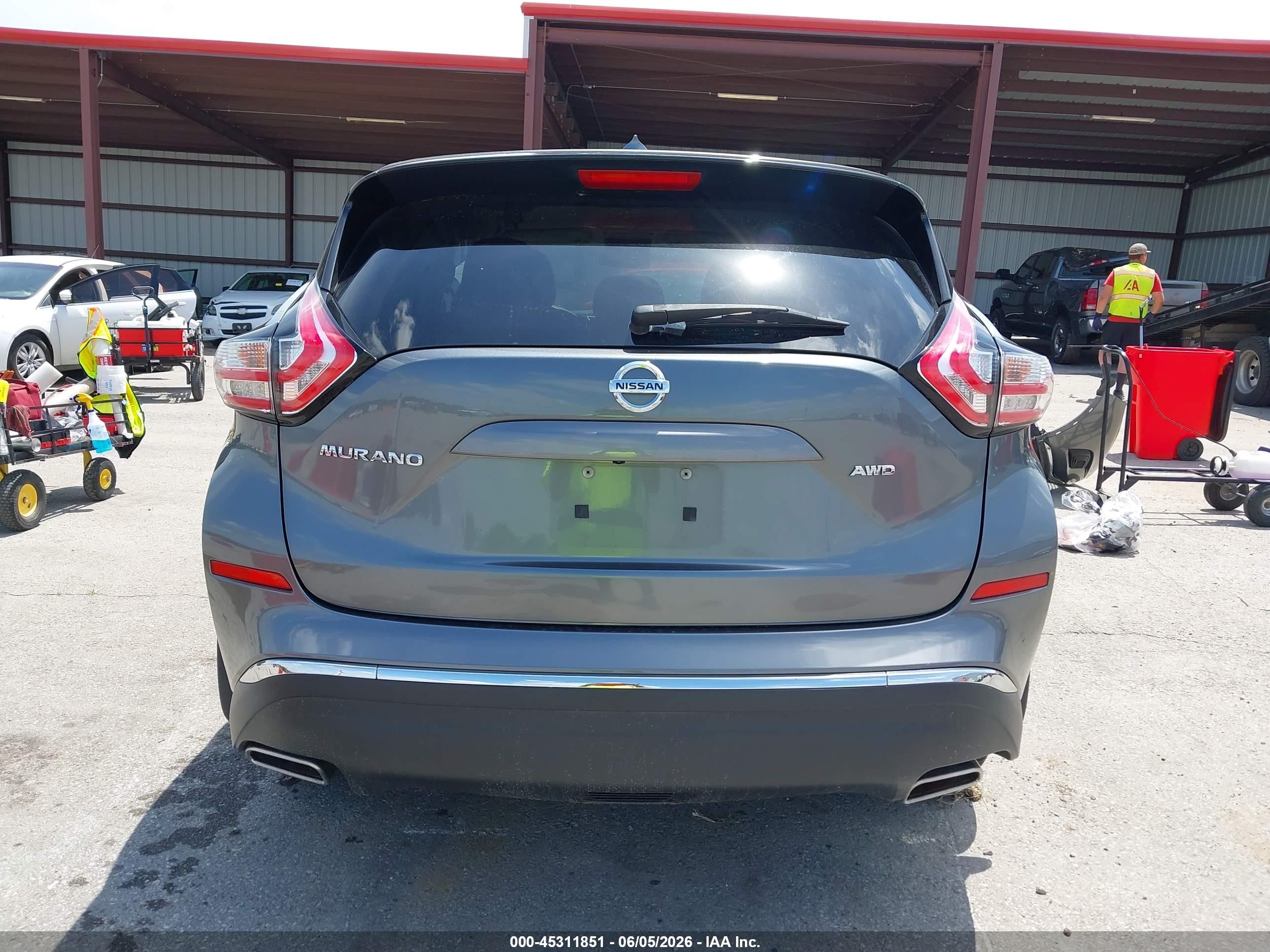 2015 Nissan Murano S Gray vin: 5N1AZ2MH7FN275247