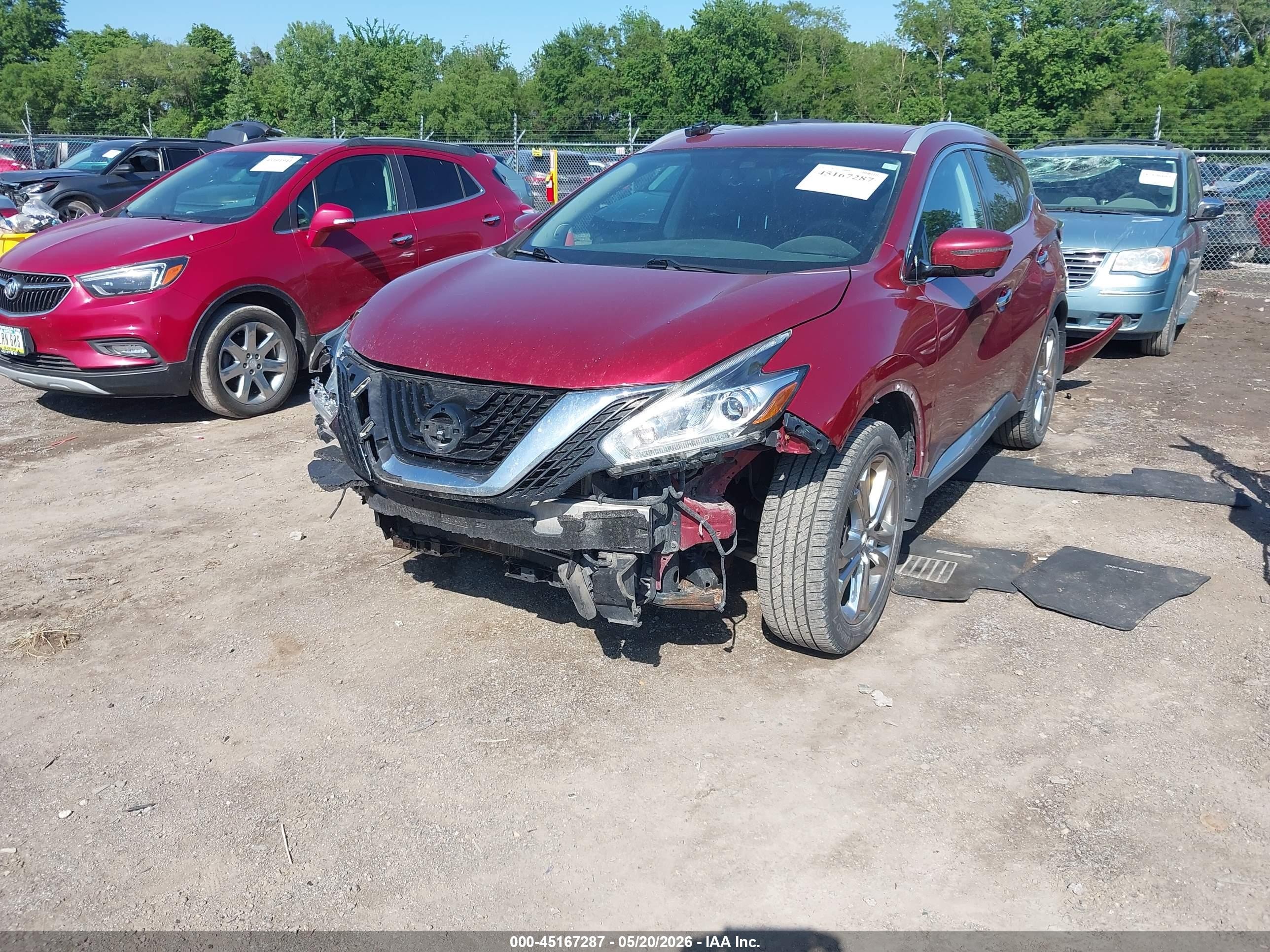 2015 Nissan Murano Platinum Red vin: 5N1AZ2MH7FN289259