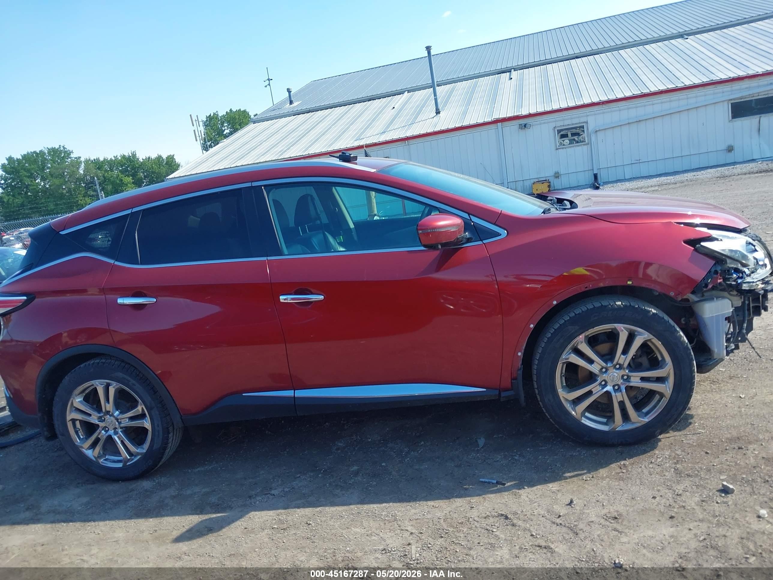 2015 Nissan Murano Platinum Red vin: 5N1AZ2MH7FN289259