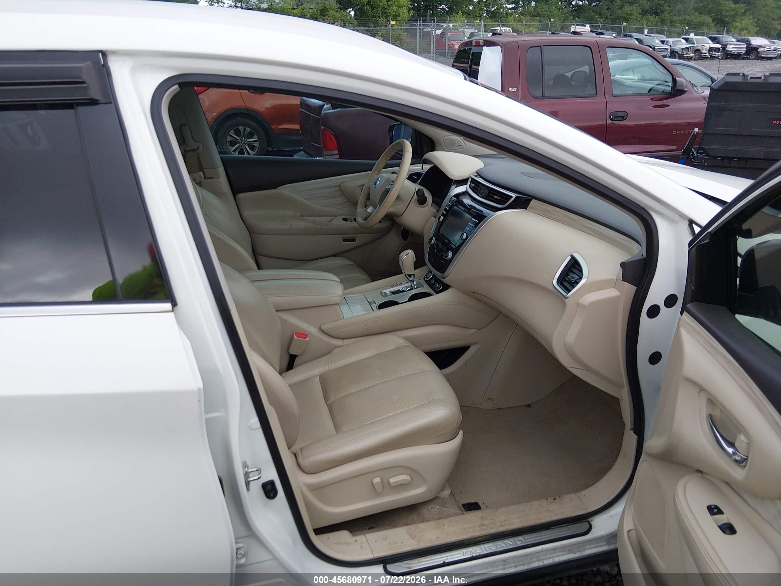 2015 Nissan Murano Platinum Белый vin: 5N1AZ2MH7FN289584