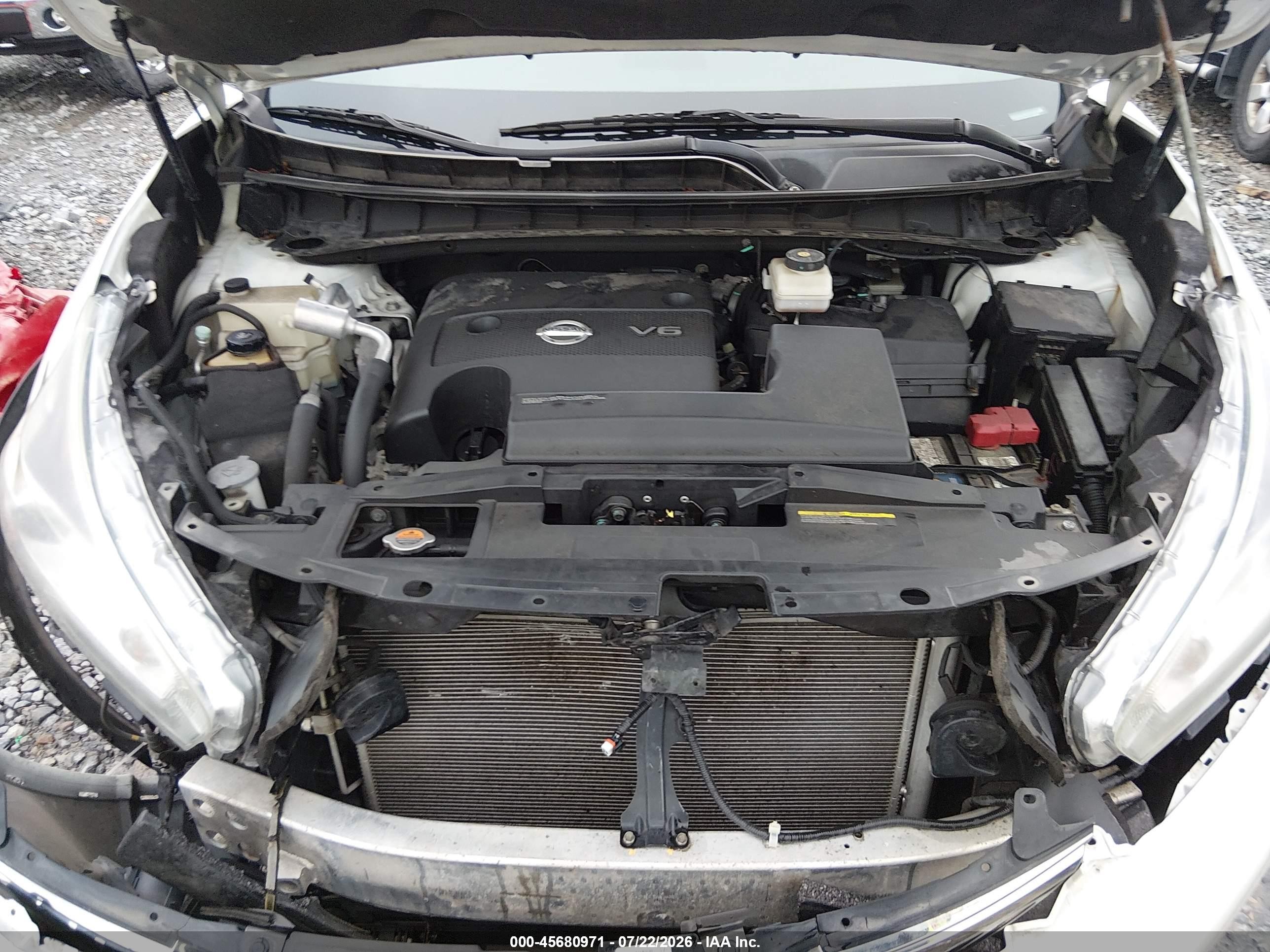 2015 Nissan Murano Platinum Белый vin: 5N1AZ2MH7FN289584