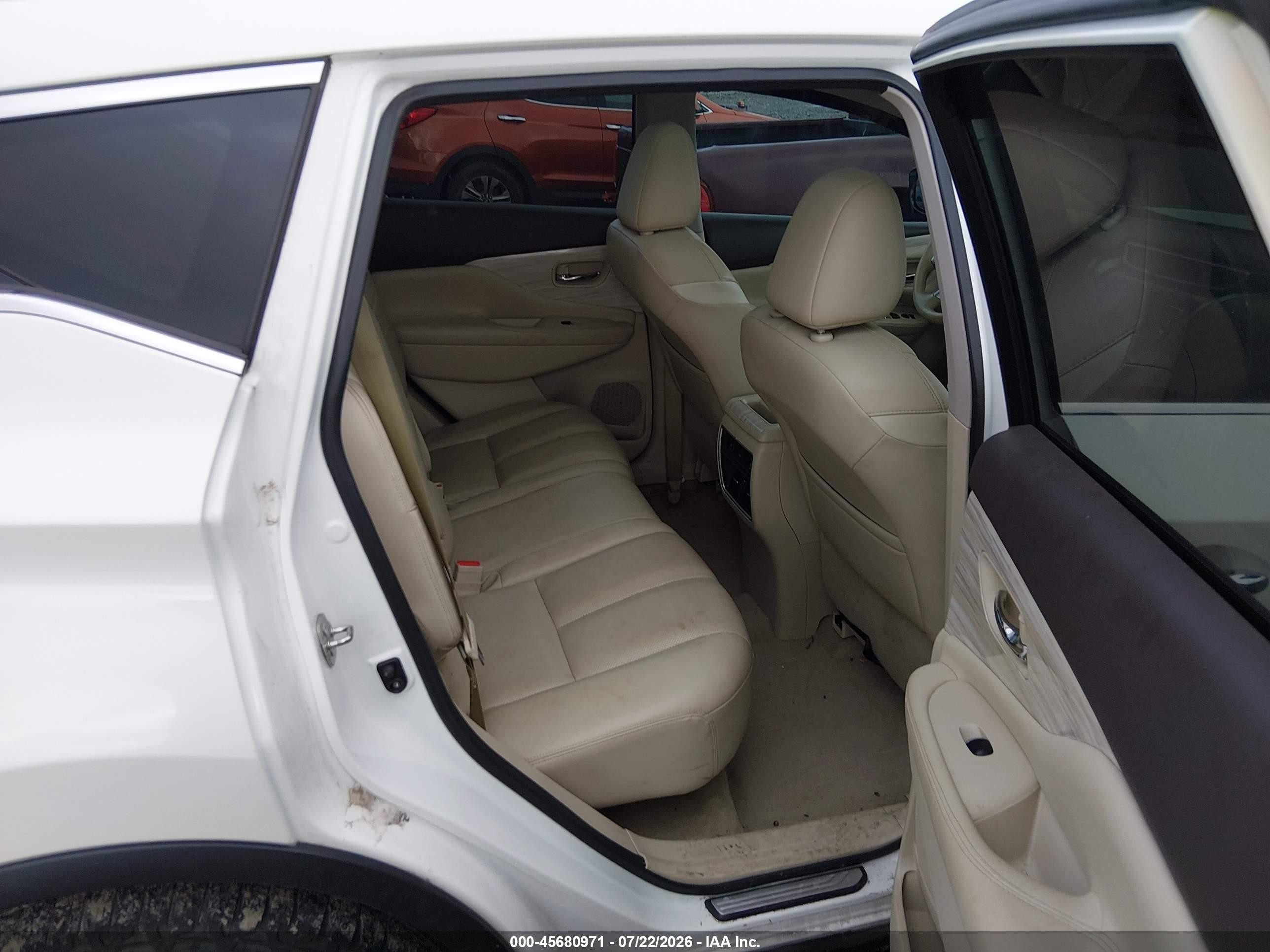 2015 Nissan Murano Platinum Белый vin: 5N1AZ2MH7FN289584