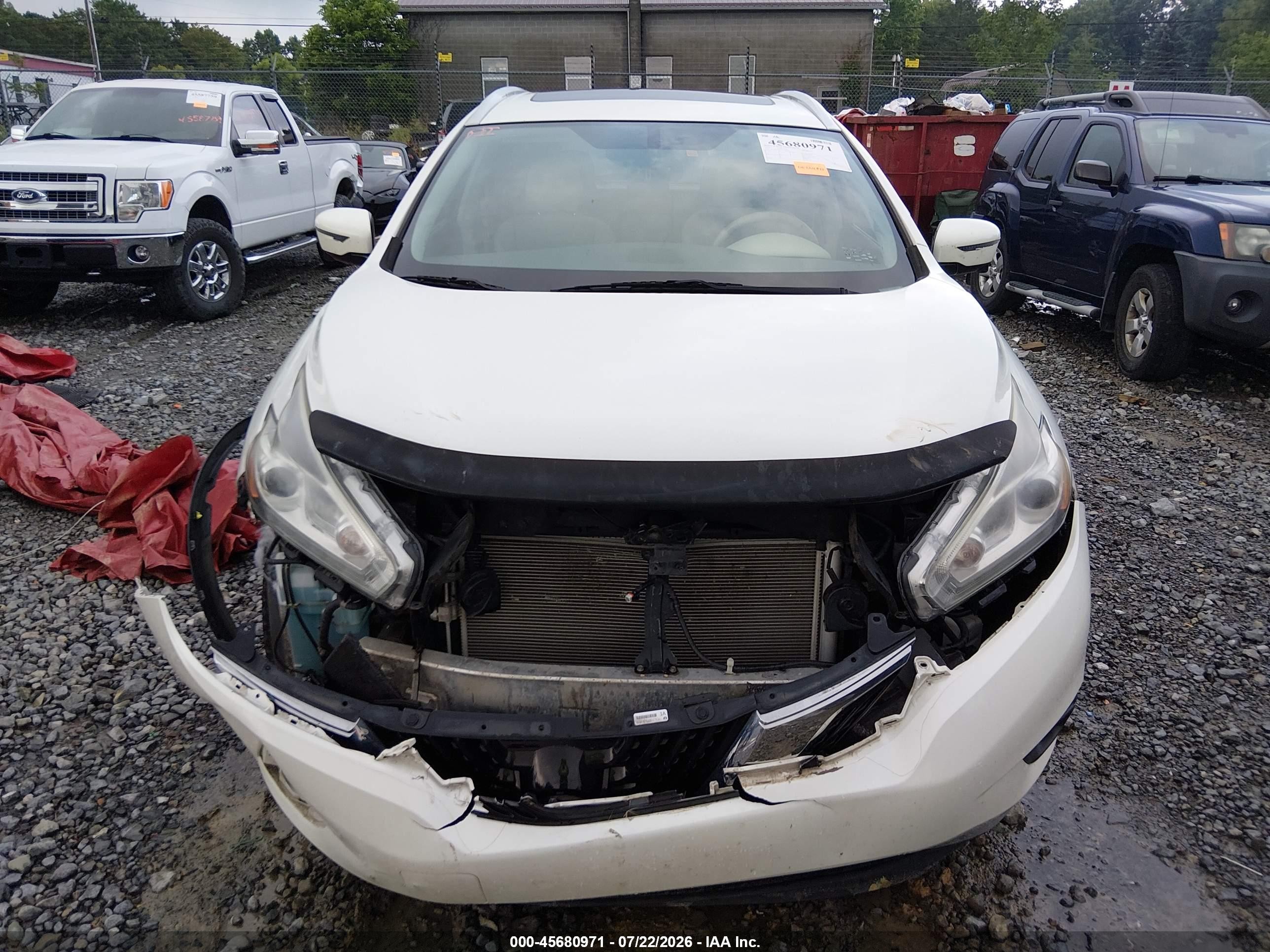 2015 Nissan Murano Platinum Белый vin: 5N1AZ2MH7FN289584