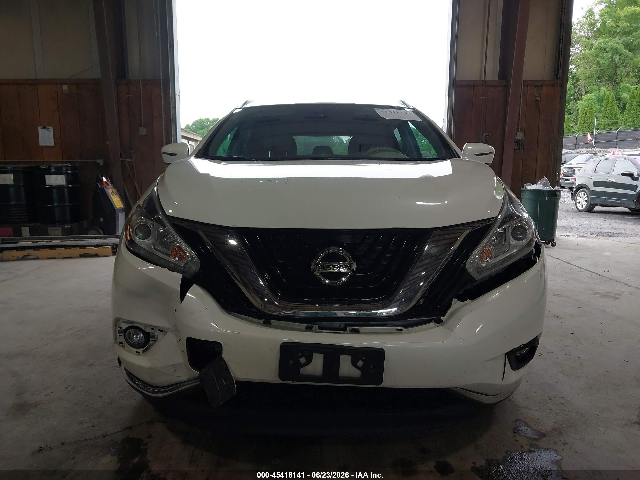 2015 Nissan Murano Sv White vin: 5N1AZ2MH7FN291299
