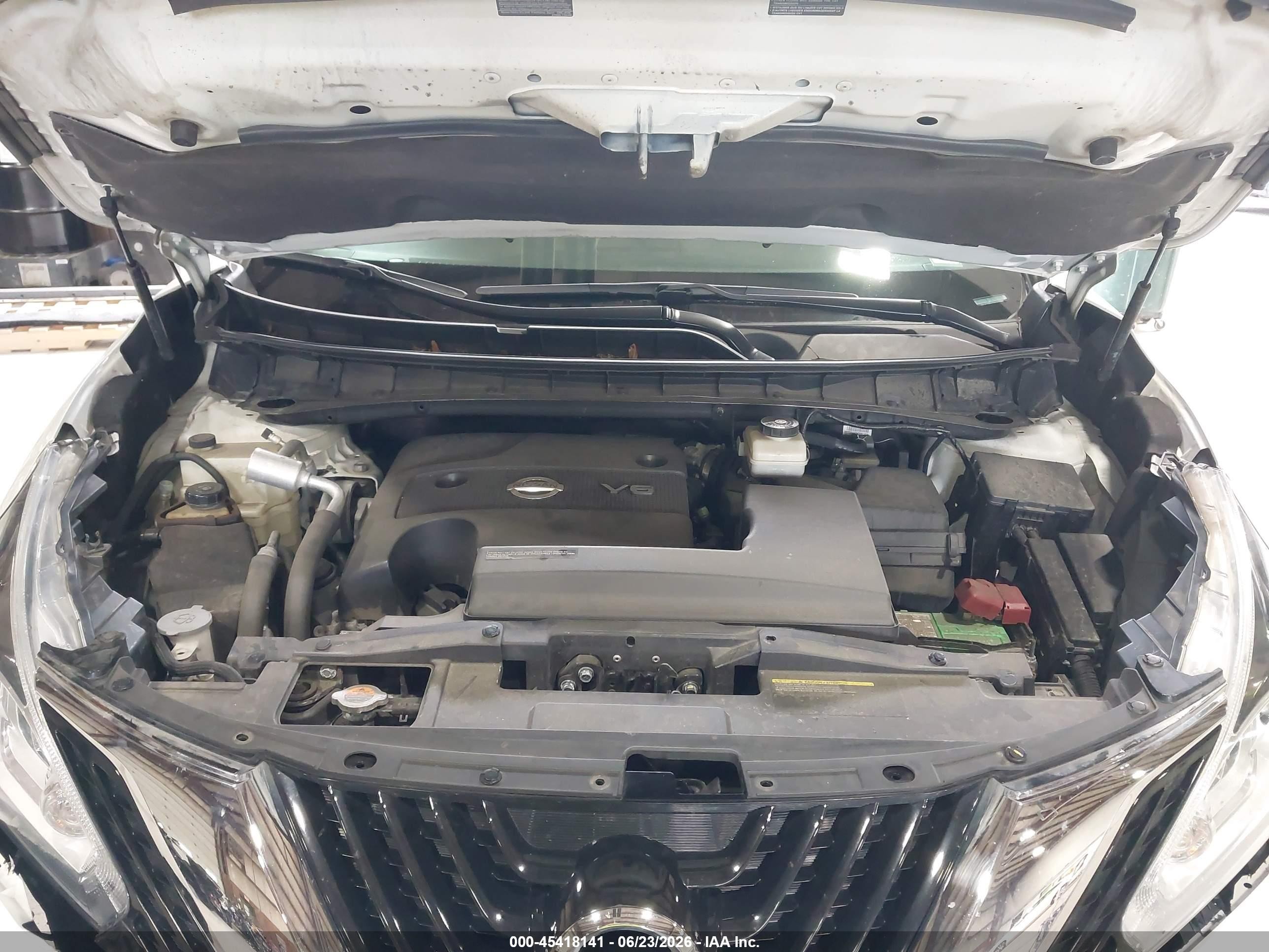 2015 Nissan Murano Sv White vin: 5N1AZ2MH7FN291299