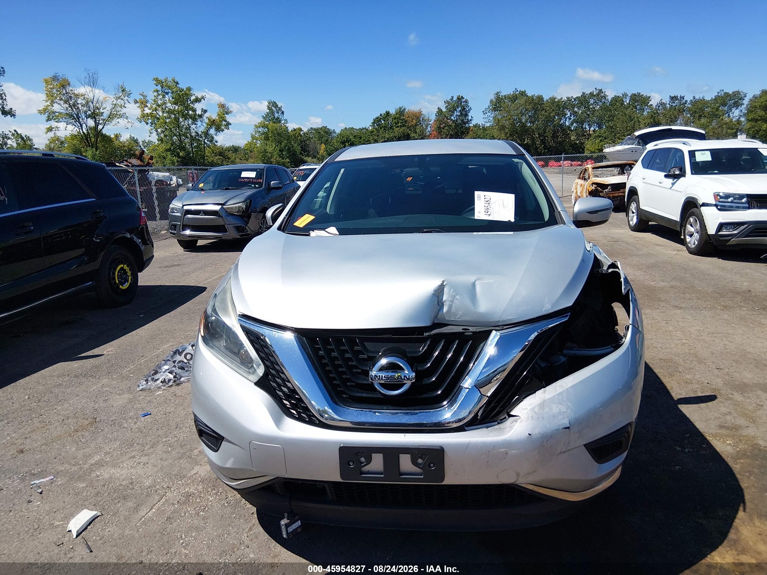 2018 Nissan Murano S Silver vin: 5N1AZ2MH7JN194936