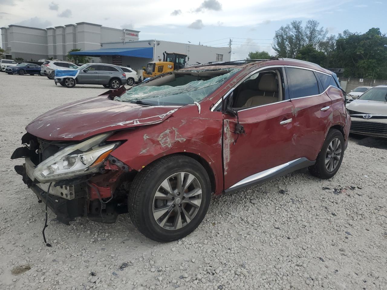 2015 Nissan Murano Sl Red vin: 5N1AZ2MH8FN203053