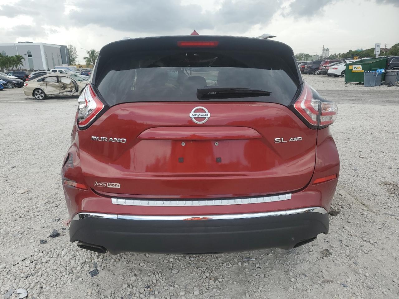 2015 Nissan Murano Sl Red vin: 5N1AZ2MH8FN203053
