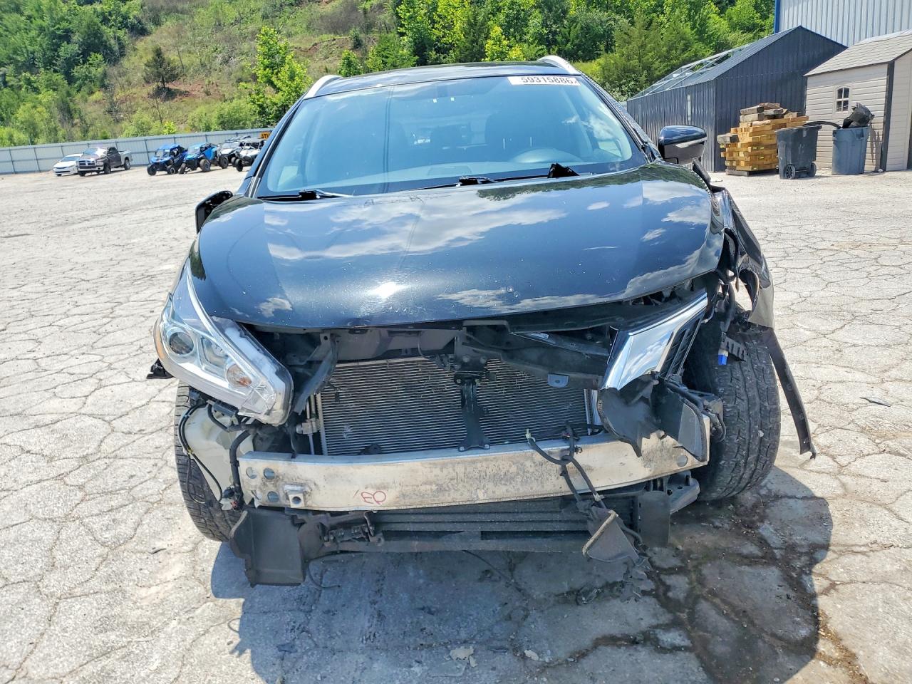 2015 Nissan Murano Sl Black vin: 5N1AZ2MH8FN203831