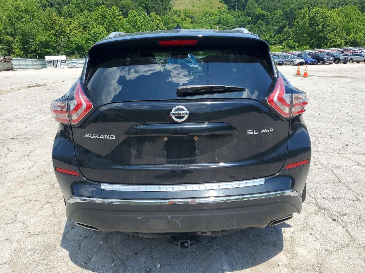 2015 Nissan Murano Sl Black vin: 5N1AZ2MH8FN203831