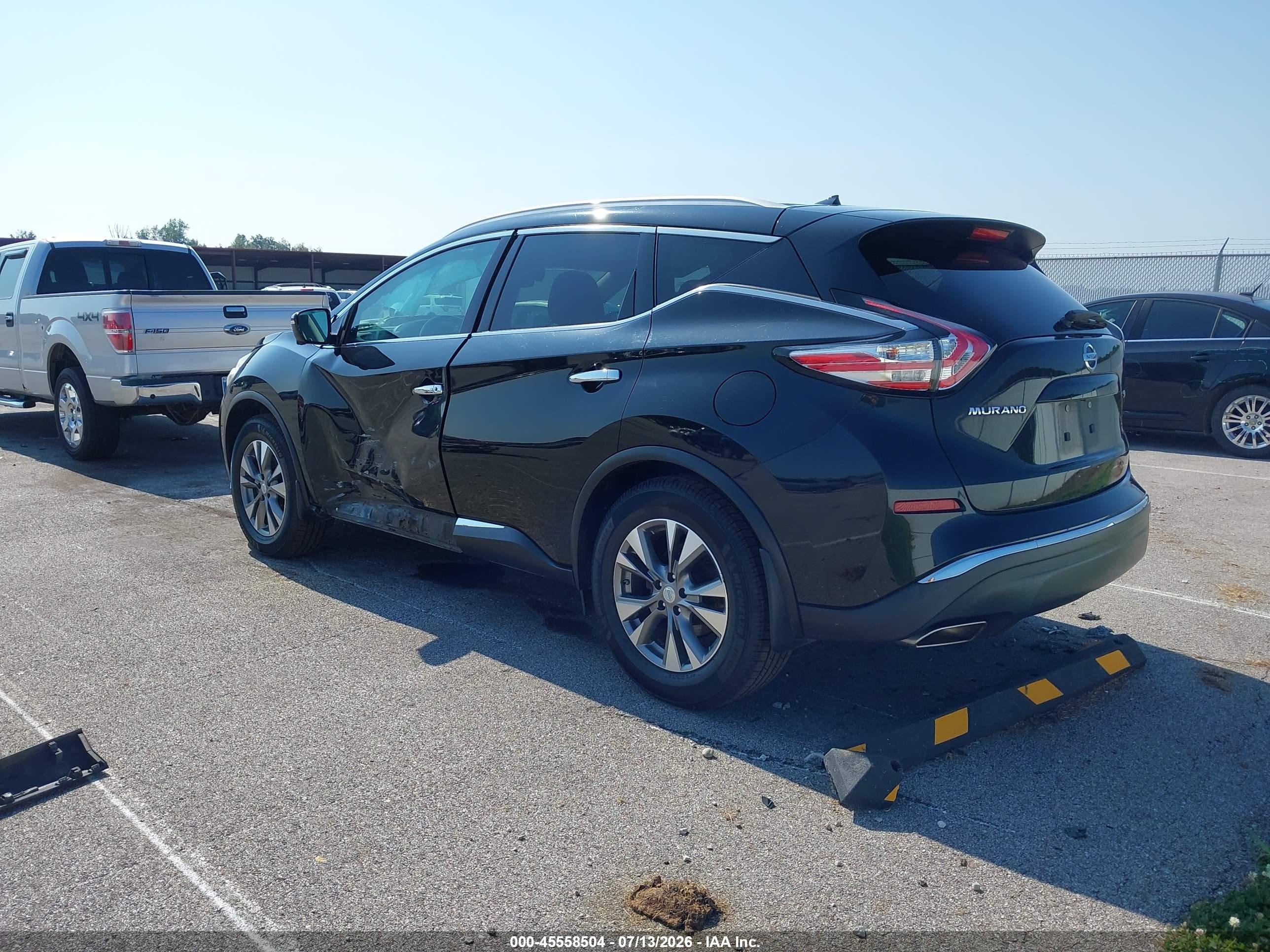 2015 Nissan Murano Sl Black vin: 5N1AZ2MH8FN204719