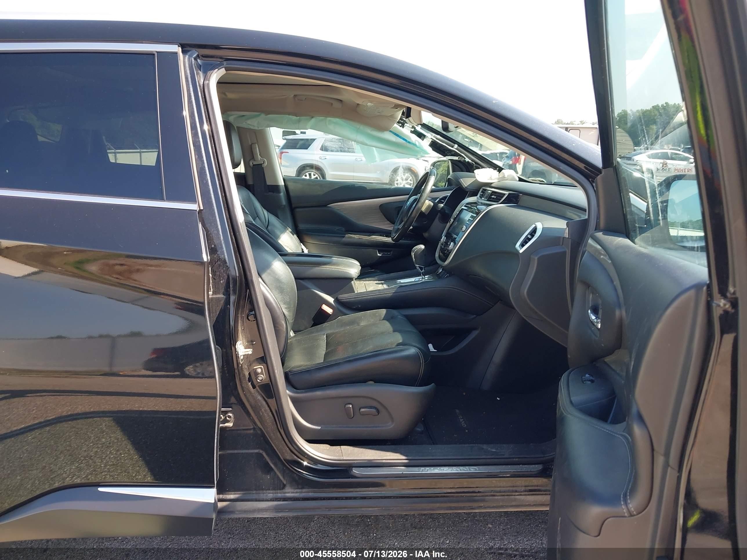 2015 Nissan Murano Sl Black vin: 5N1AZ2MH8FN204719