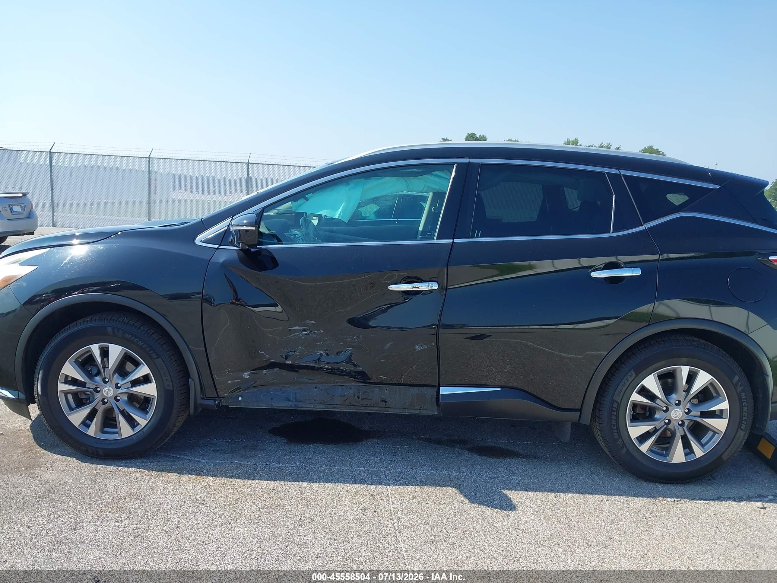 2015 Nissan Murano Sl Black vin: 5N1AZ2MH8FN204719