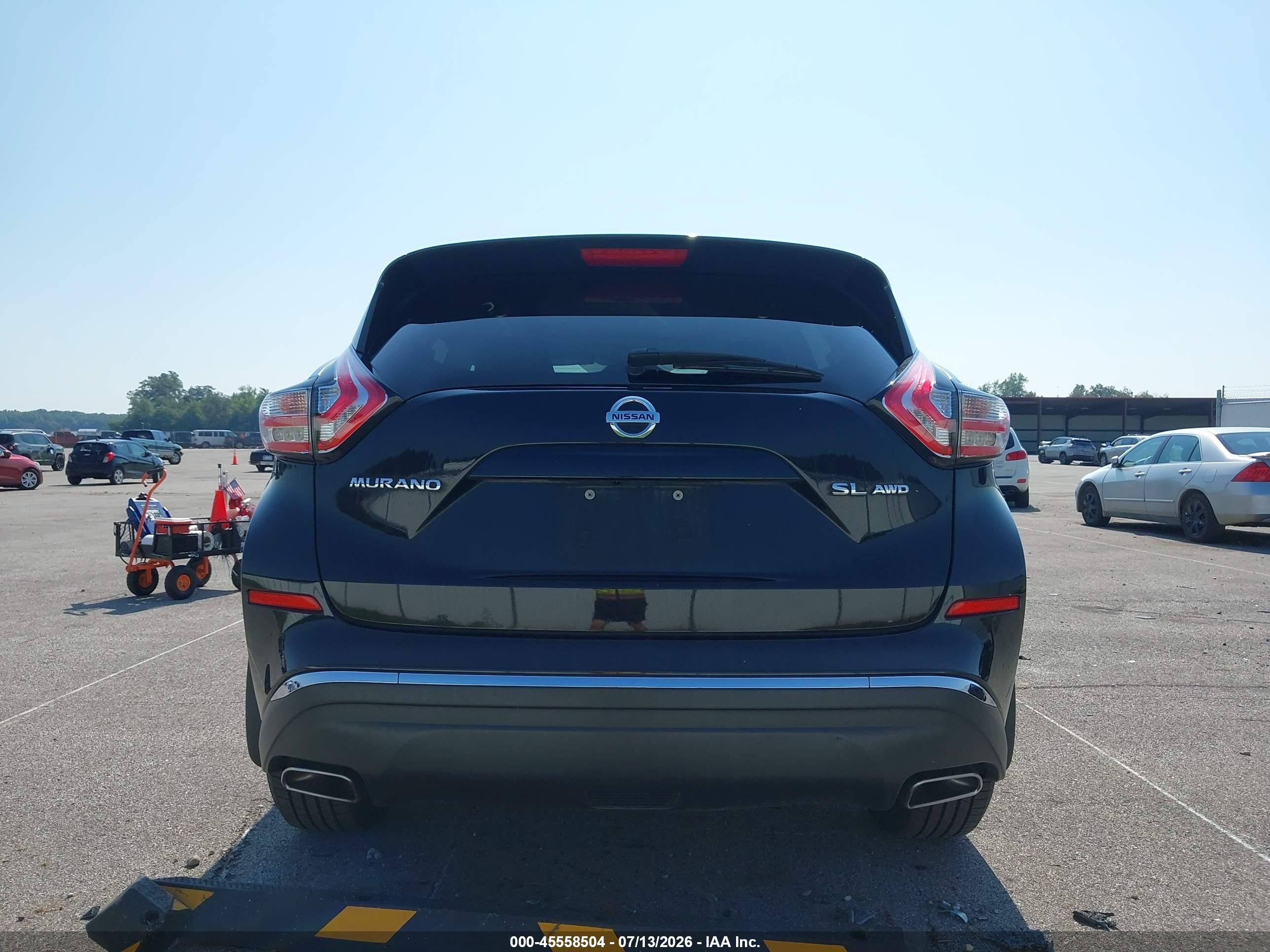 2015 Nissan Murano Sl Black vin: 5N1AZ2MH8FN204719