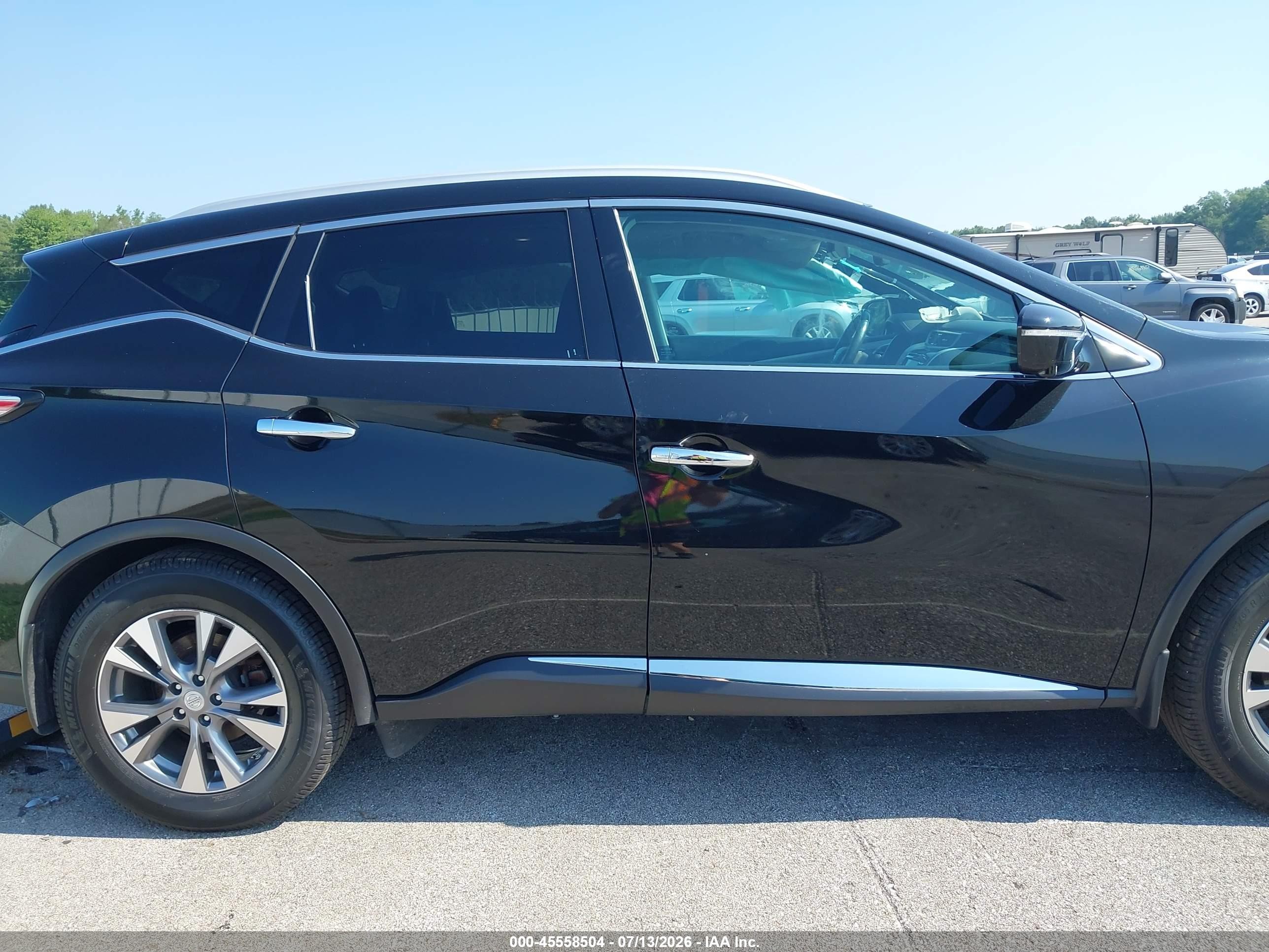 2015 Nissan Murano Sl Black vin: 5N1AZ2MH8FN204719